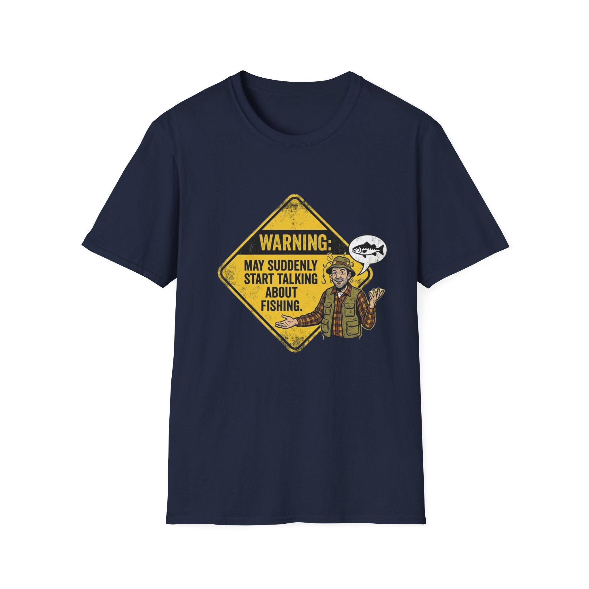 Warning May Suddenly Start Talking About Fishing T-Shirt | Fishing Shirt, Fisherman Graphic