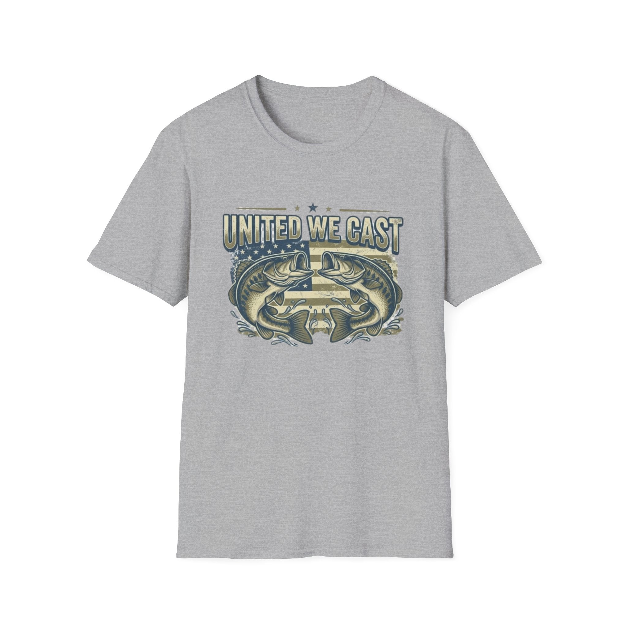 United We Cast fishing graphic T-Shirt | bass lure anglers tee