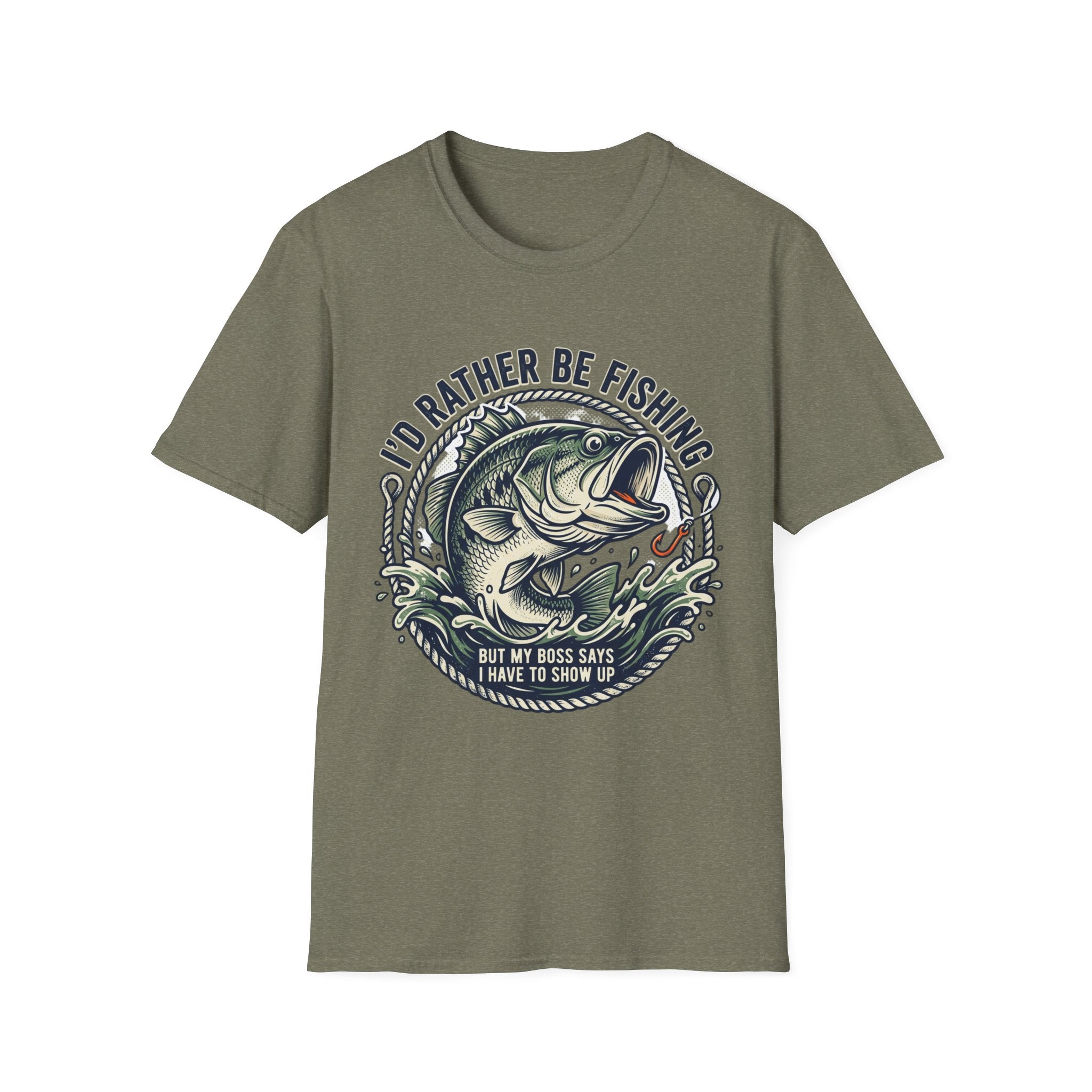 I'd Rather Be Fishing shirt | Bass Lure Fishing Graphic Tee