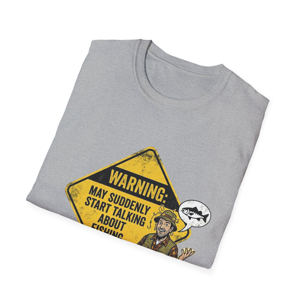 Warning May Suddenly Start Talking About Fishing T-Shirt | Fishing Shirt, Fisherman Graphic