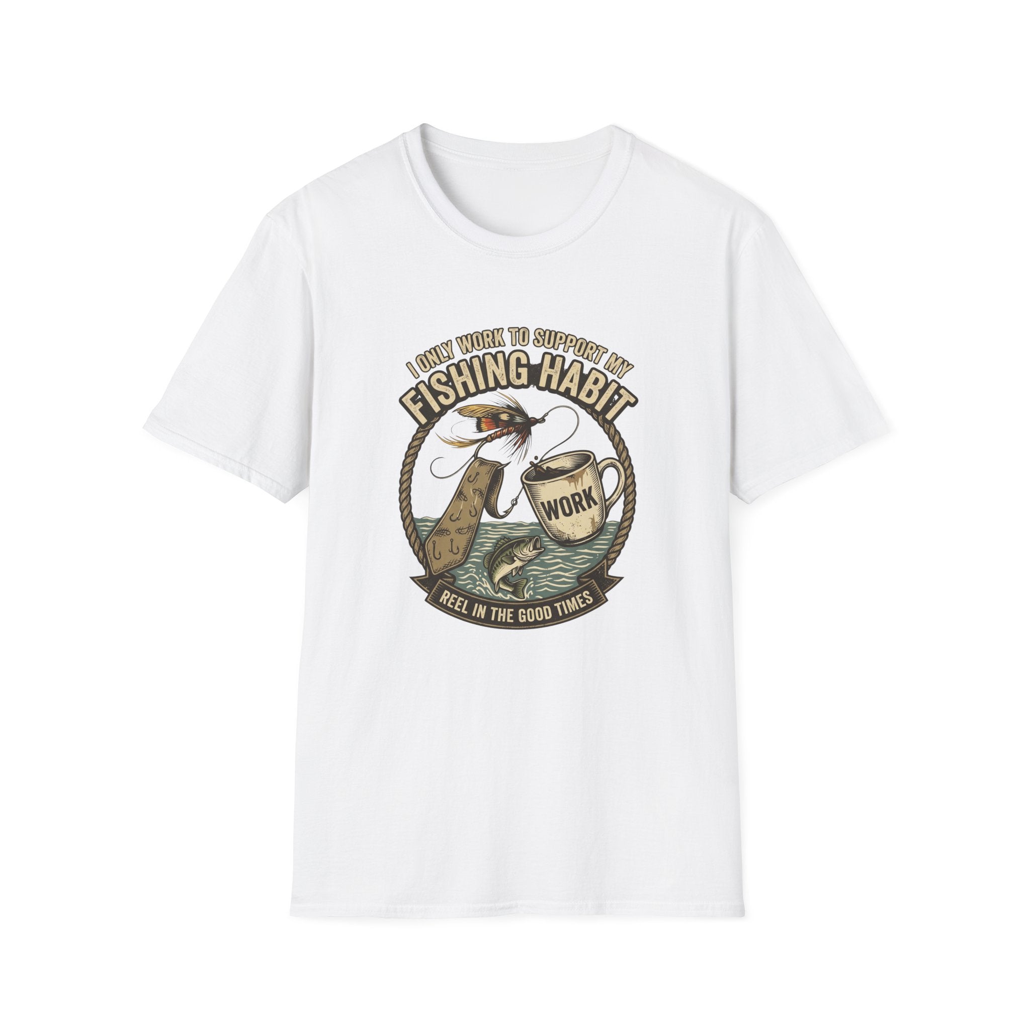Fishing Habit Tee | Fish Mug Graphic, Reel in the Good Times T-Shirt