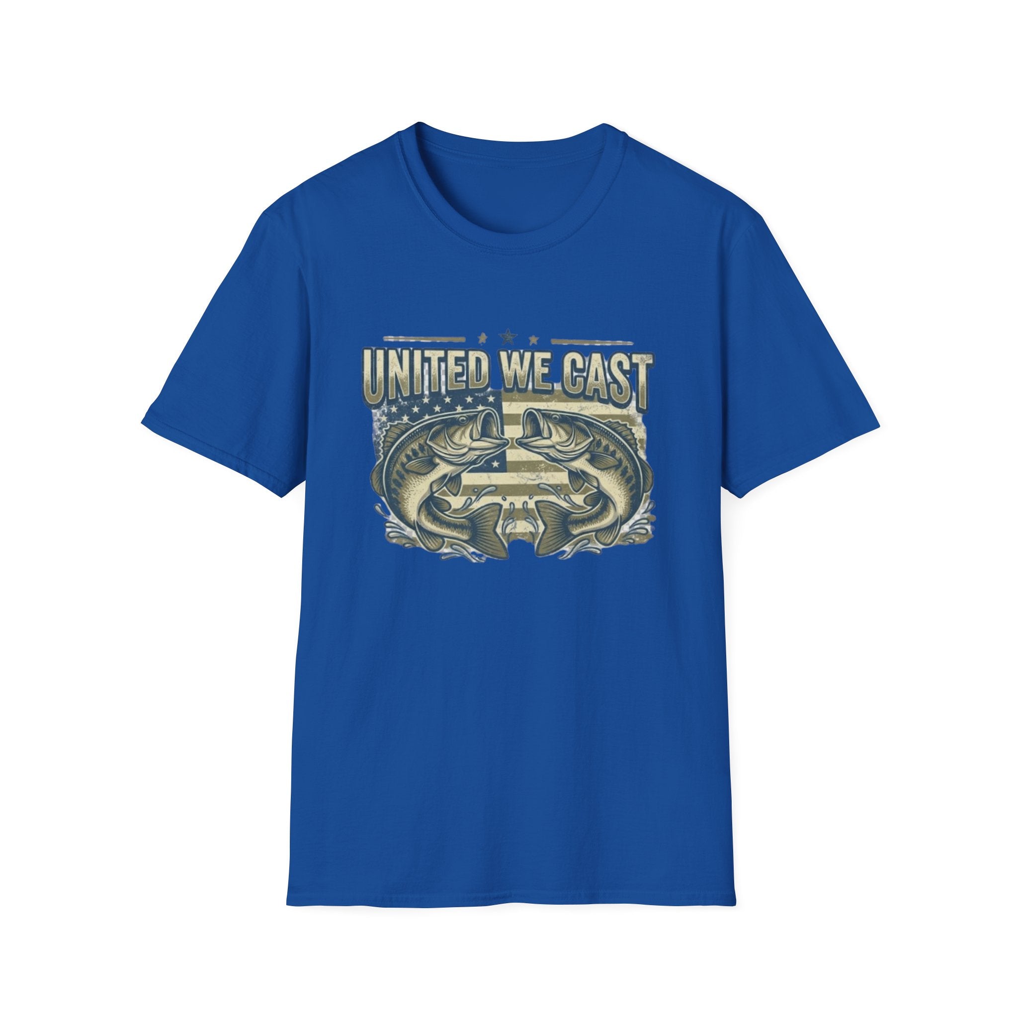 United We Cast fishing graphic T-Shirt | bass lure anglers tee