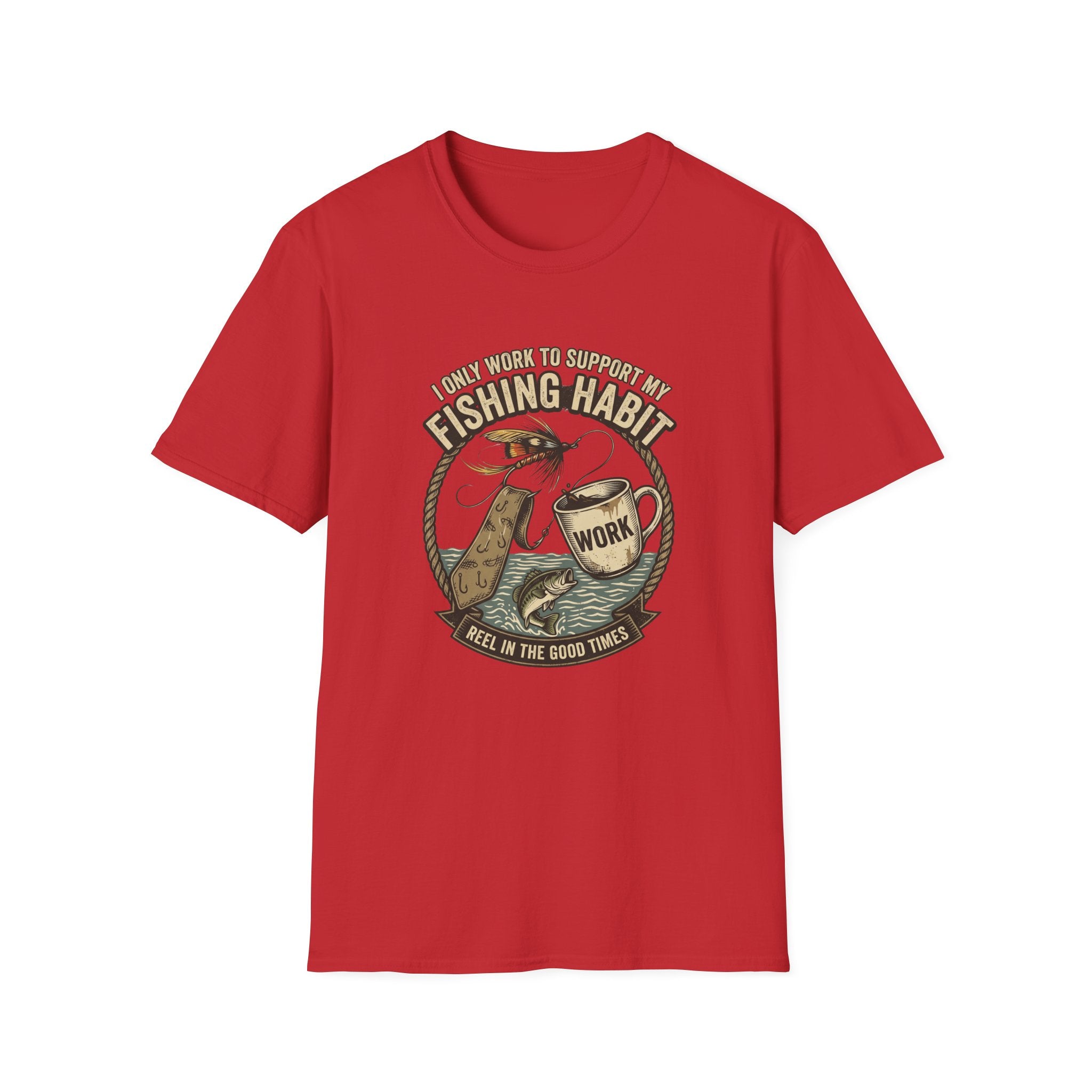 Fishing Habit Tee | Fish Mug Graphic, Reel in the Good Times T-Shirt