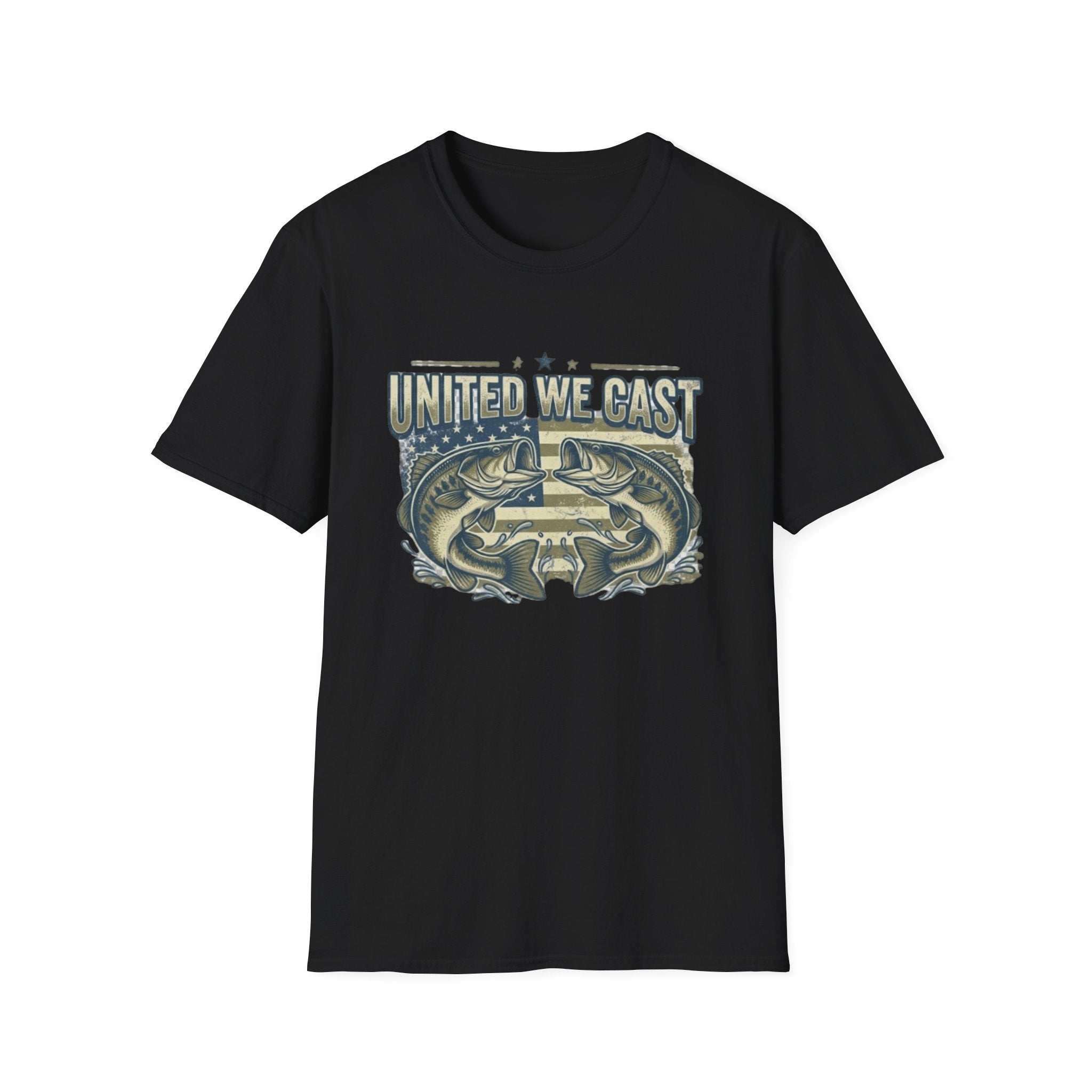 United We Cast fishing graphic T-Shirt | bass lure anglers tee