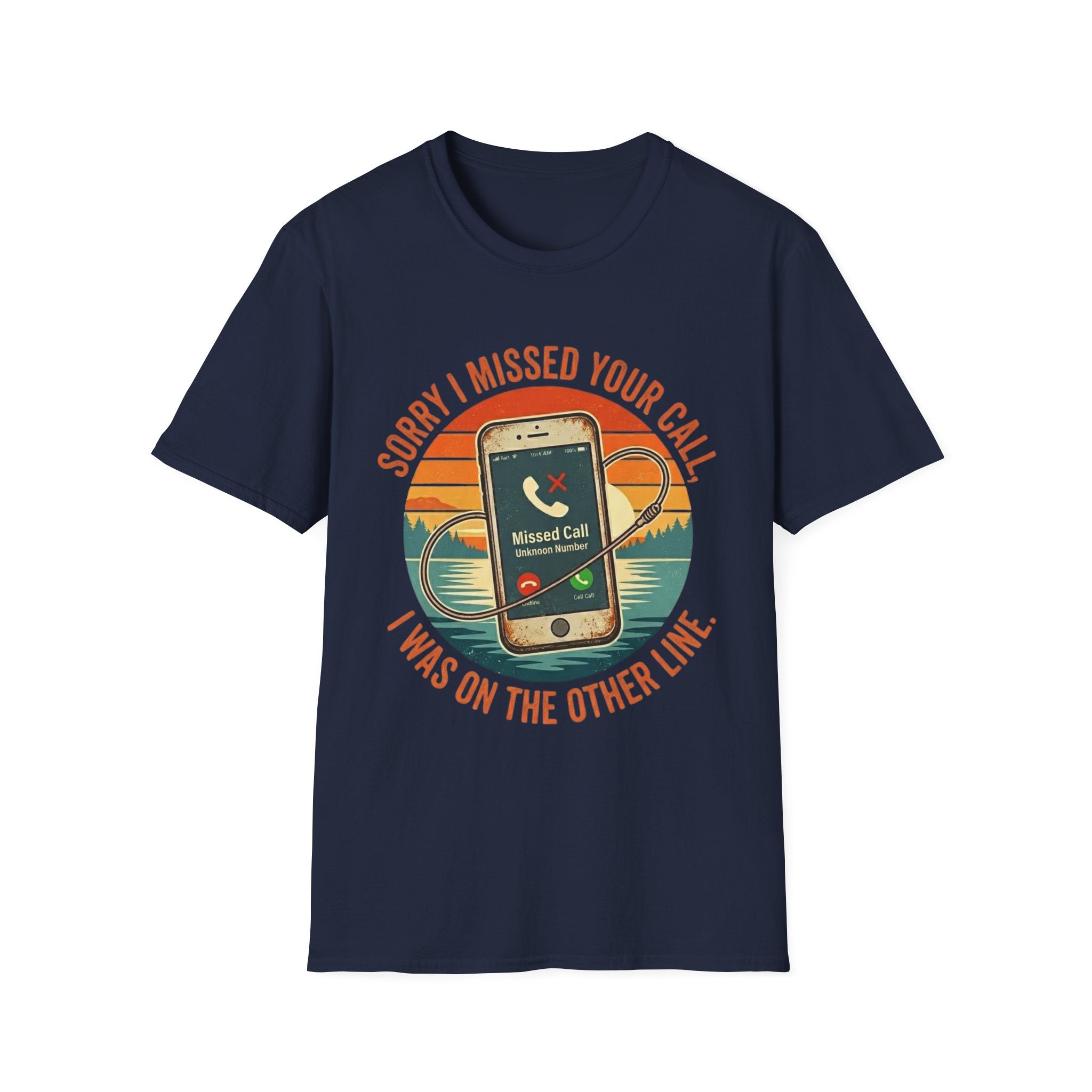 Missed Your Call Phone Graphic T-Shirt | Retro Sunset, I Was on the Other Line