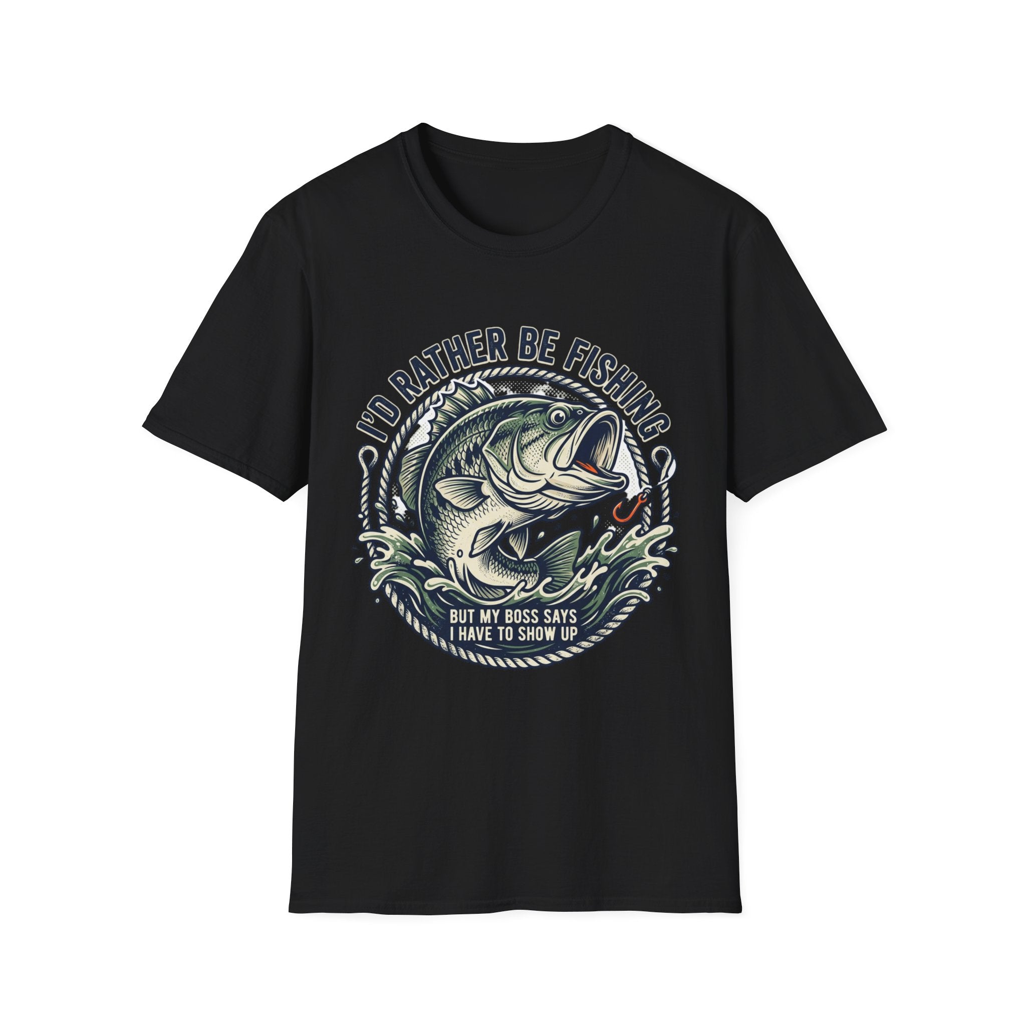 I'd Rather Be Fishing shirt | Bass Lure Fishing Graphic Tee