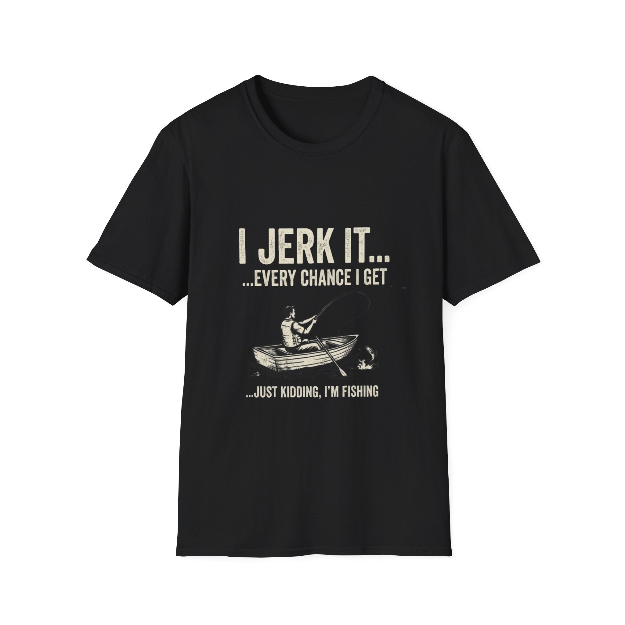 I Jerk It Fishing Softstyle T-Shirt
