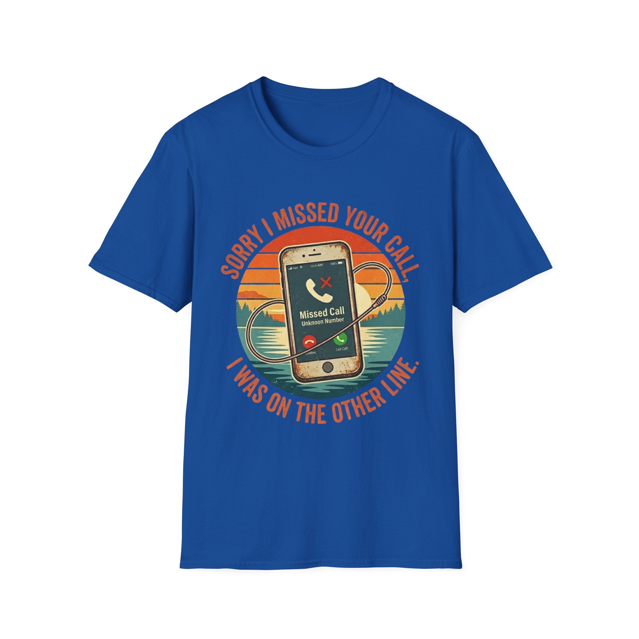 Missed Your Call Phone Graphic T-Shirt | Retro Sunset, I Was on the Other Line