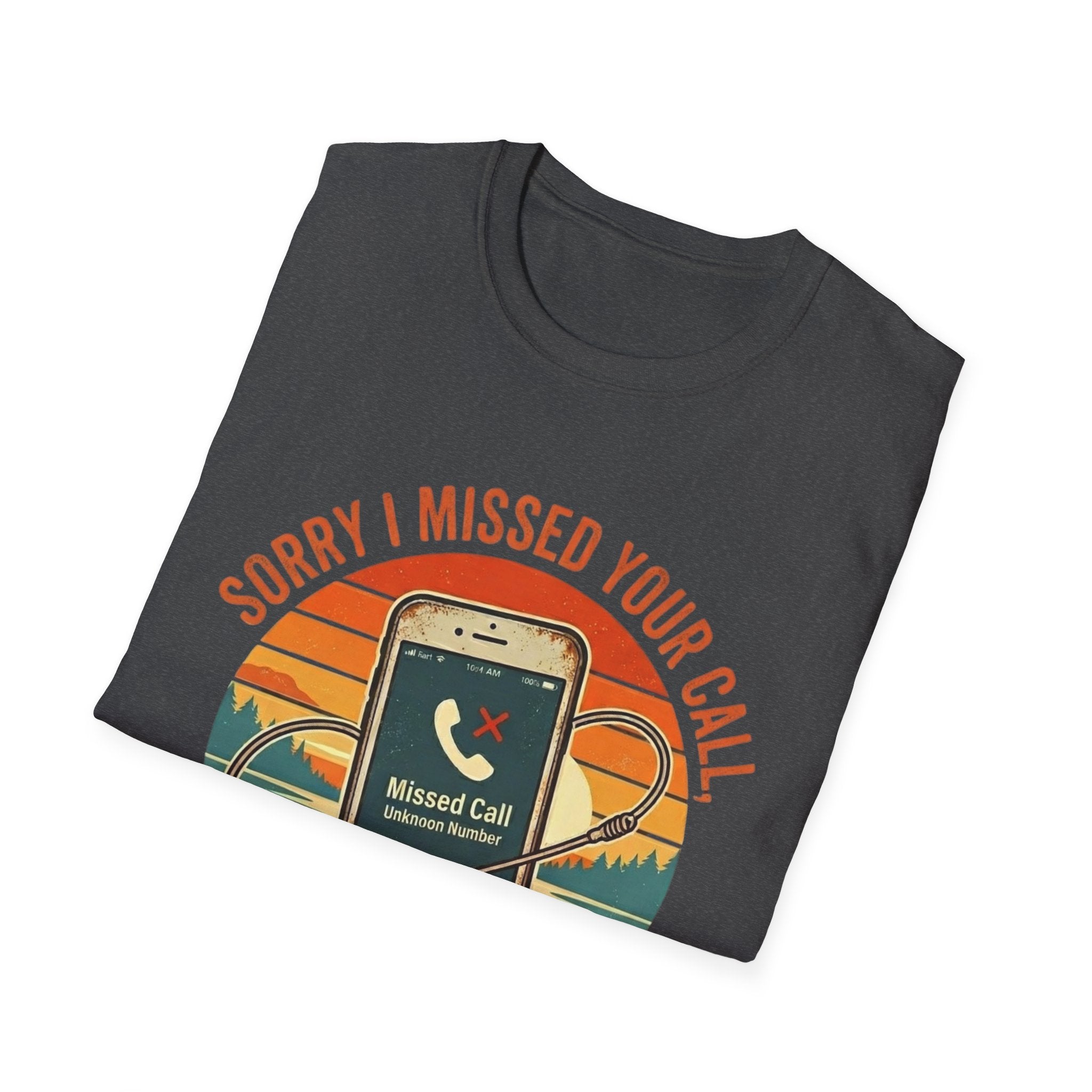 Missed Your Call Phone Graphic T-Shirt | Retro Sunset, I Was on the Other Line