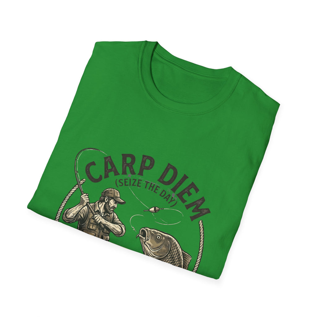 Carp Diem Fishing Graphic T-Shirt | Angler Vintage Fish Design