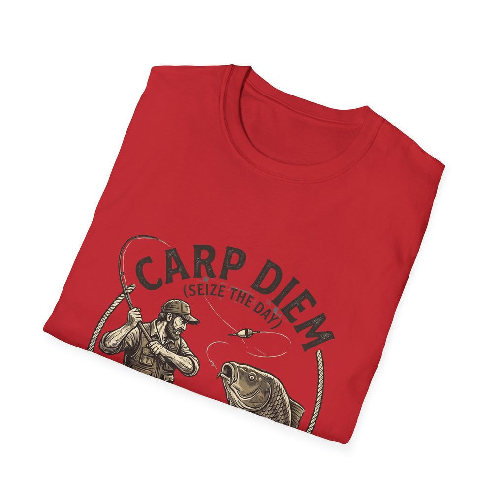 Carp Diem Fishing Graphic T-Shirt | Angler Vintage Fish Design