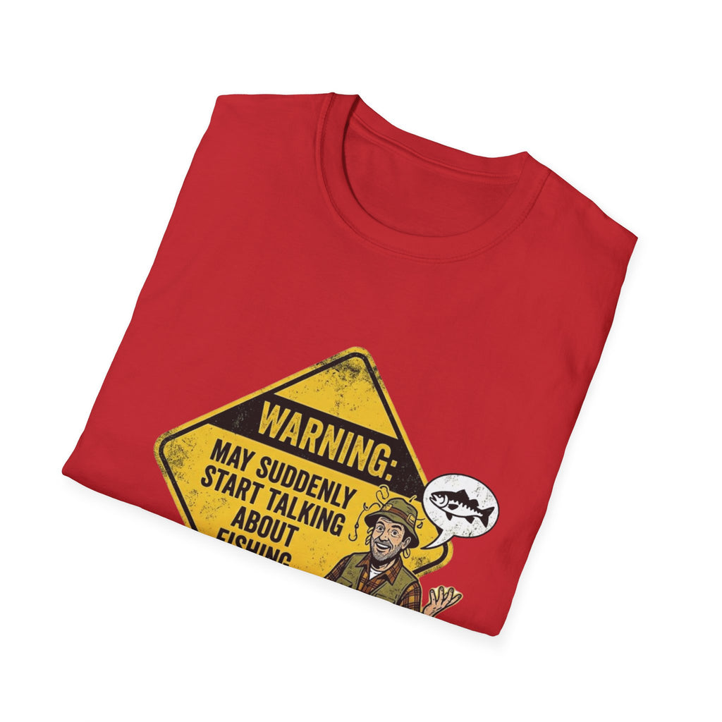 Warning May Suddenly Start Talking About Fishing T-Shirt | Fishing Shirt, Fisherman Graphic