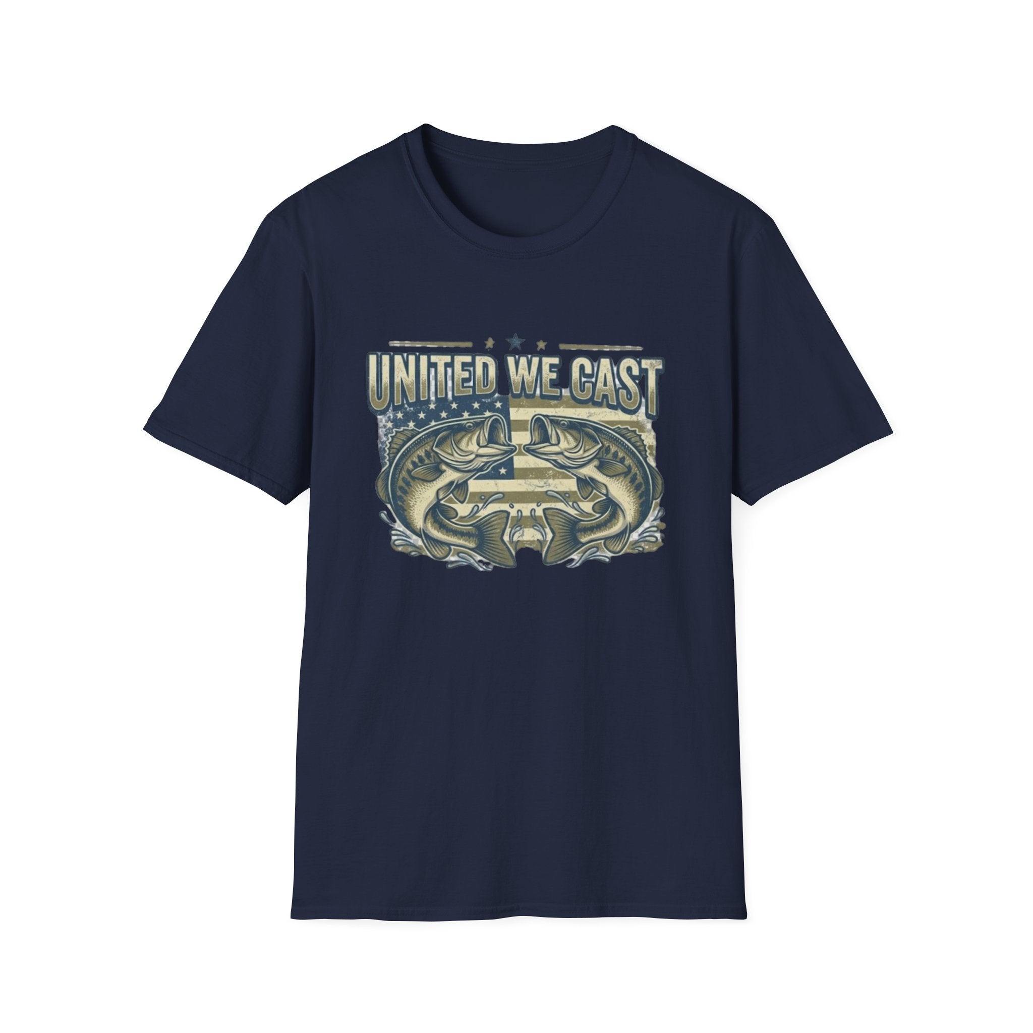 United We Cast fishing graphic T-Shirt | bass lure anglers tee