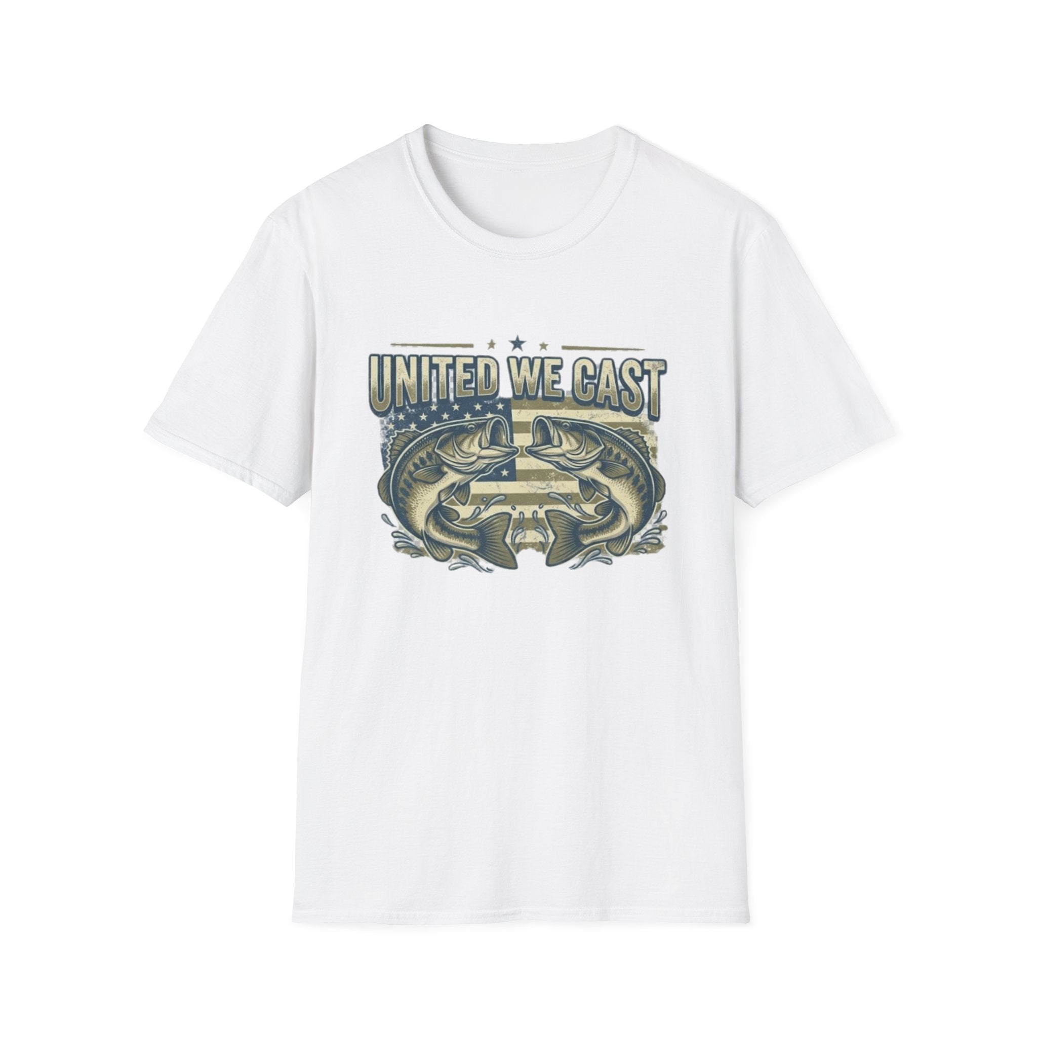 United We Cast fishing graphic T-Shirt | bass lure anglers tee