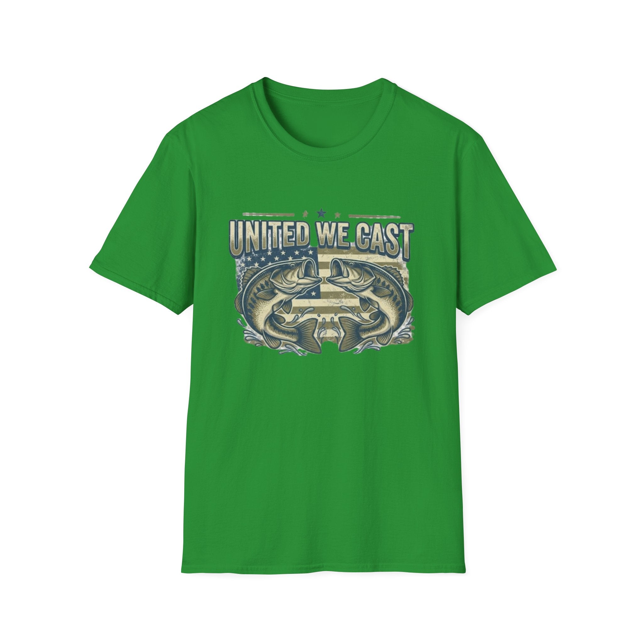 United We Cast fishing graphic T-Shirt | bass lure anglers tee