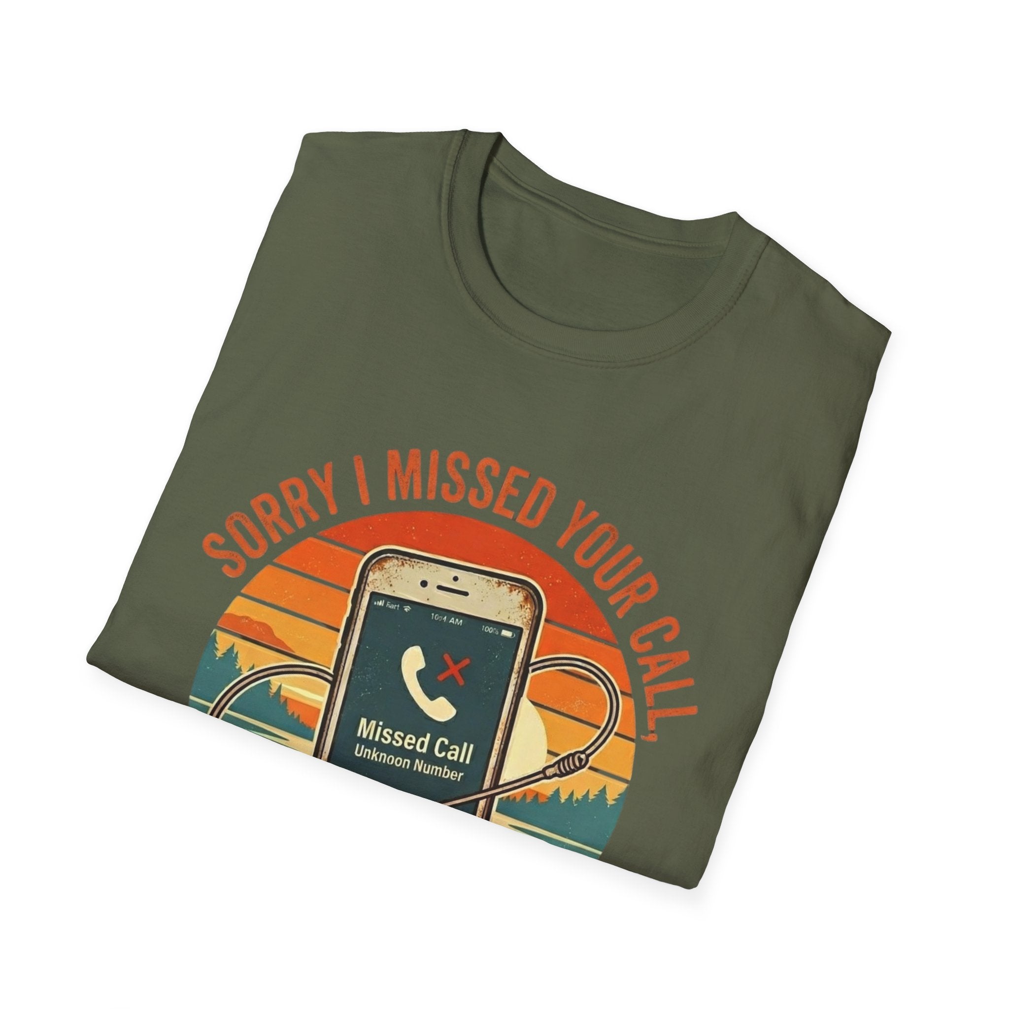 Missed Your Call Phone Graphic T-Shirt | Retro Sunset, I Was on the Other Line