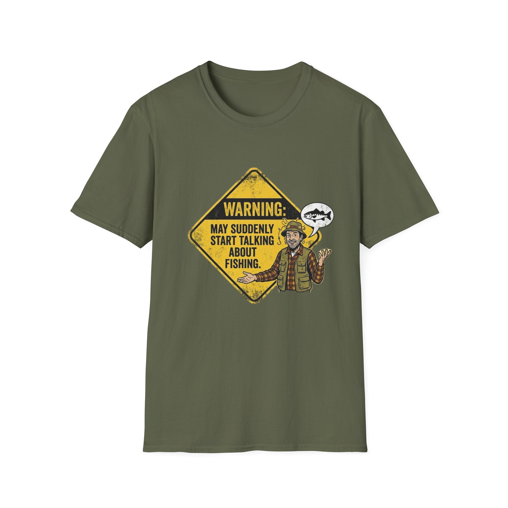 Warning May Suddenly Start Talking About Fishing T-Shirt | Fishing Shirt, Fisherman Graphic