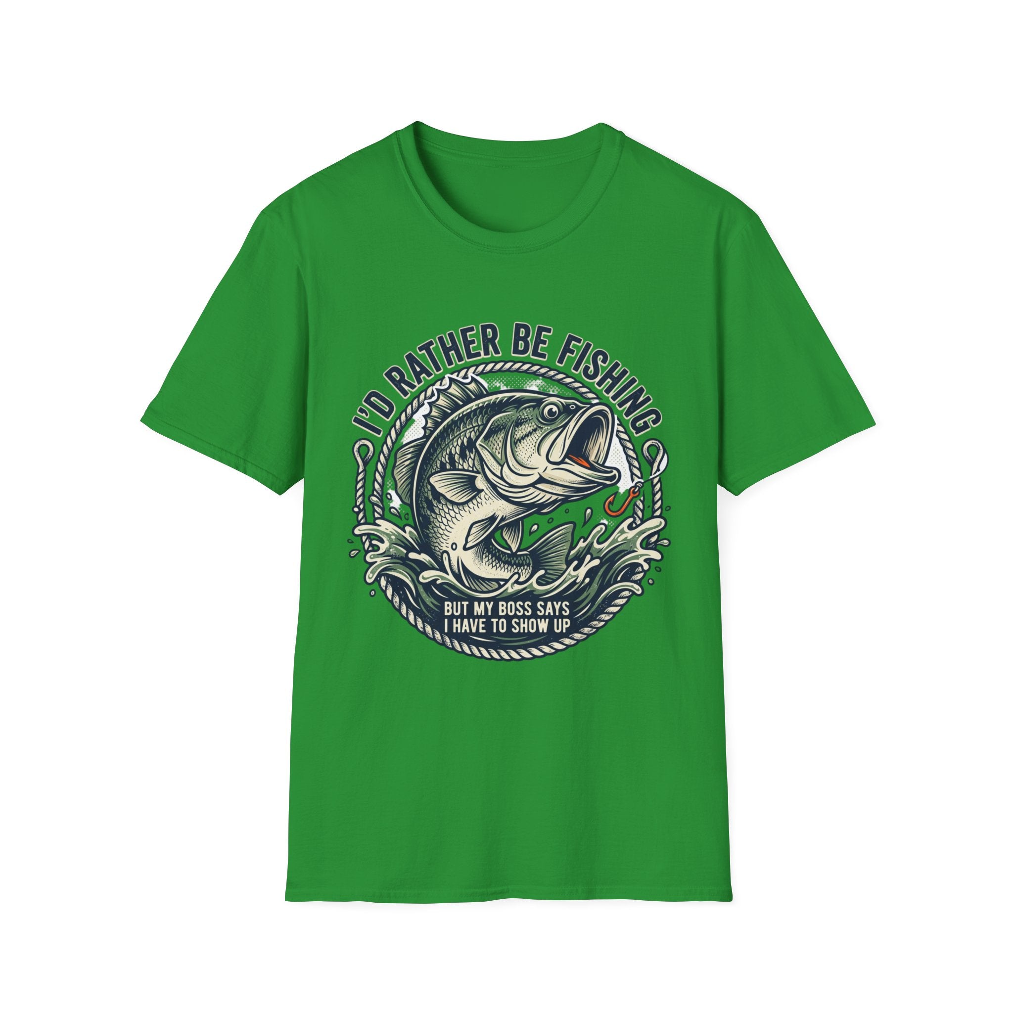 I'd Rather Be Fishing shirt | Bass Lure Fishing Graphic Tee