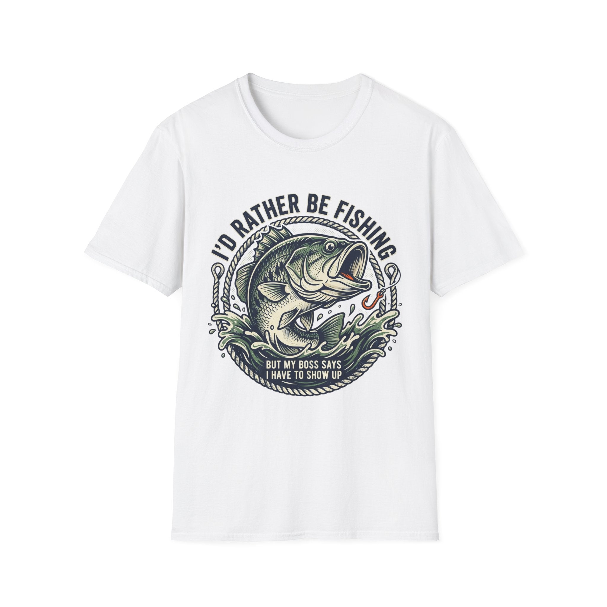 I'd Rather Be Fishing shirt | Bass Lure Fishing Graphic Tee