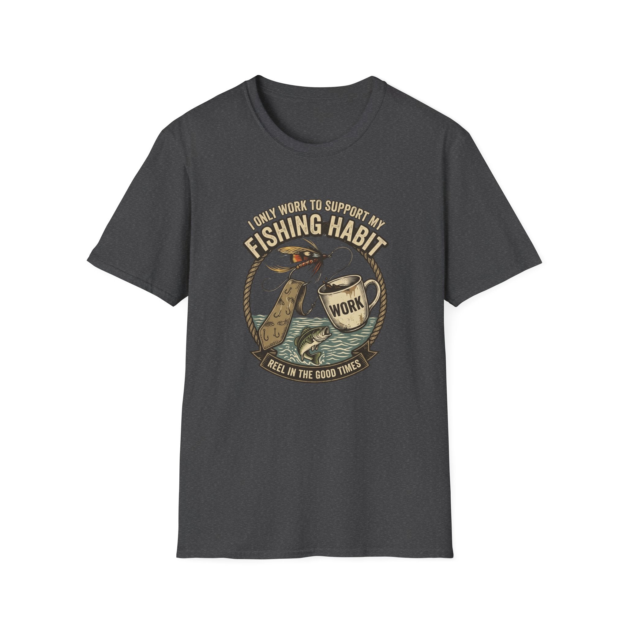 Fishing Habit Tee | Fish Mug Graphic, Reel in the Good Times T-Shirt