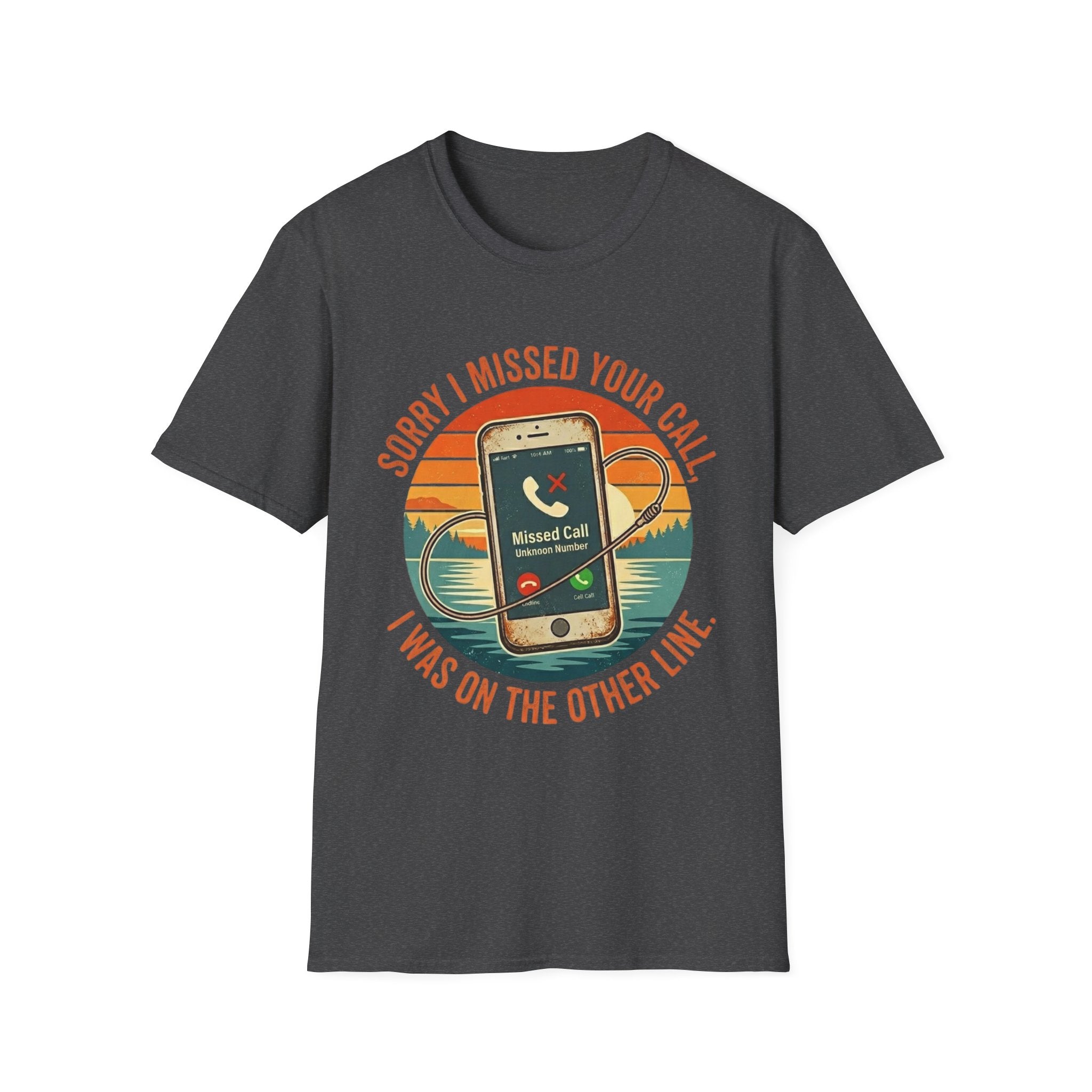 Missed Your Call Phone Graphic T-Shirt | Retro Sunset, I Was on the Other Line
