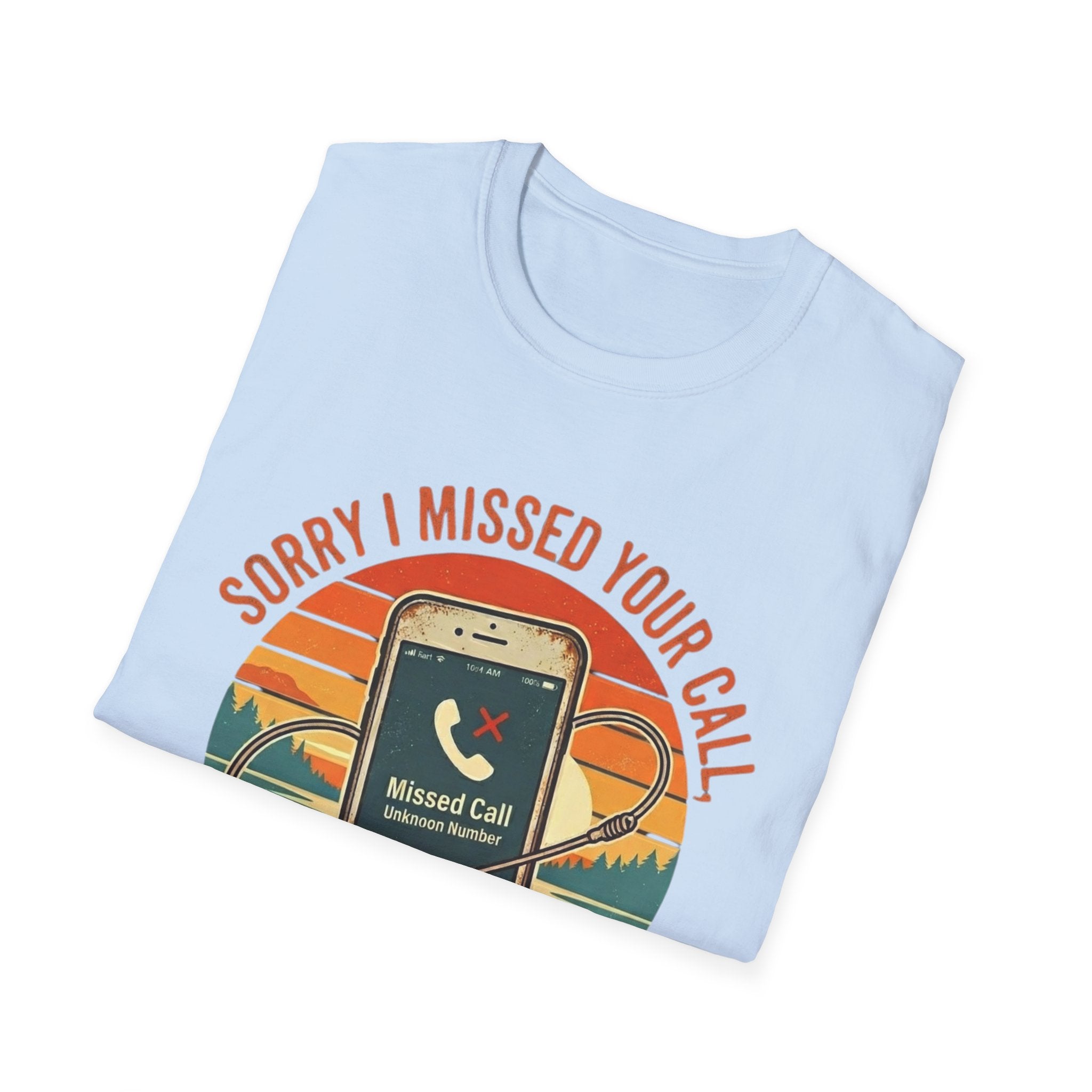 Missed Your Call Phone Graphic T-Shirt | Retro Sunset, I Was on the Other Line