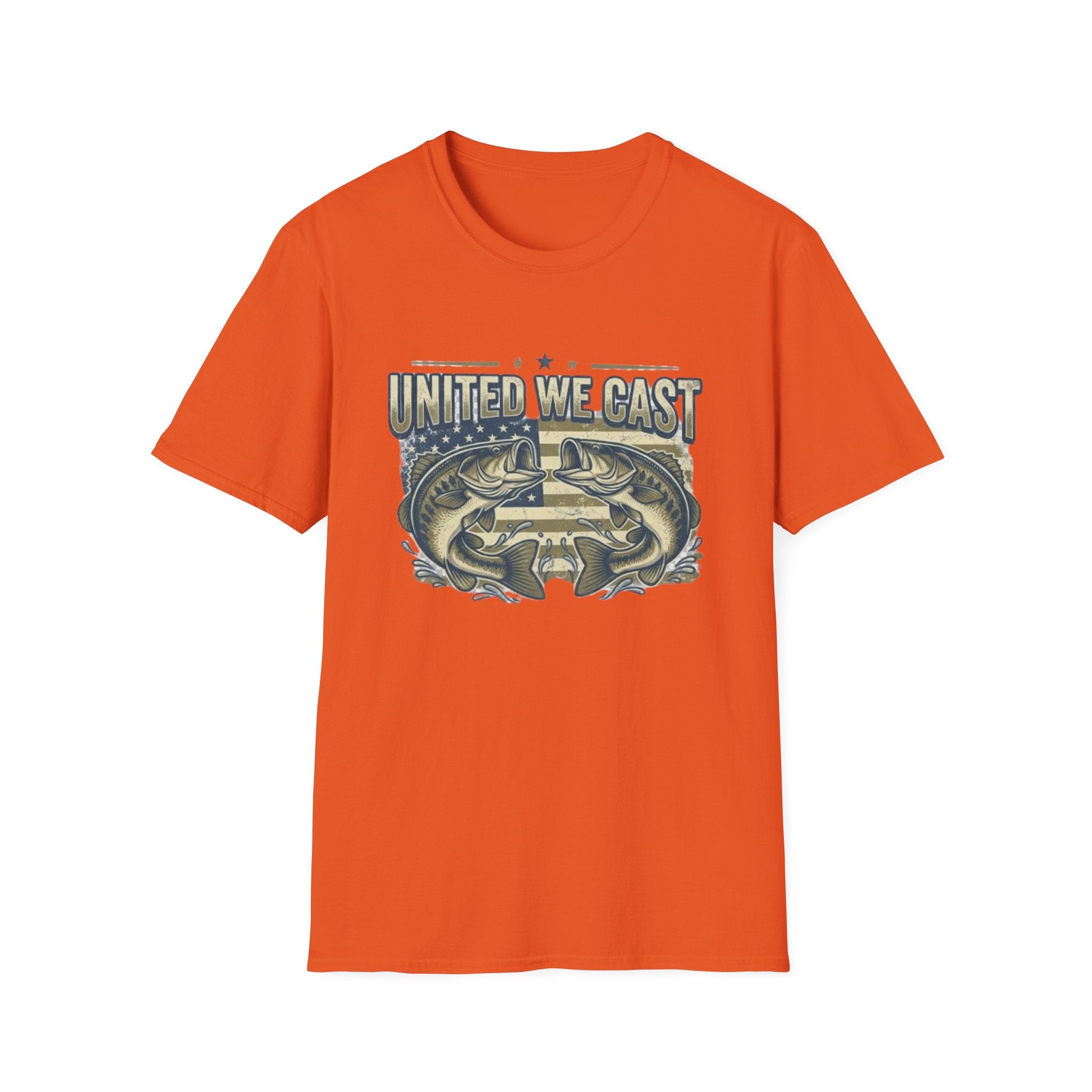 United We Cast fishing graphic T-Shirt | bass lure anglers tee