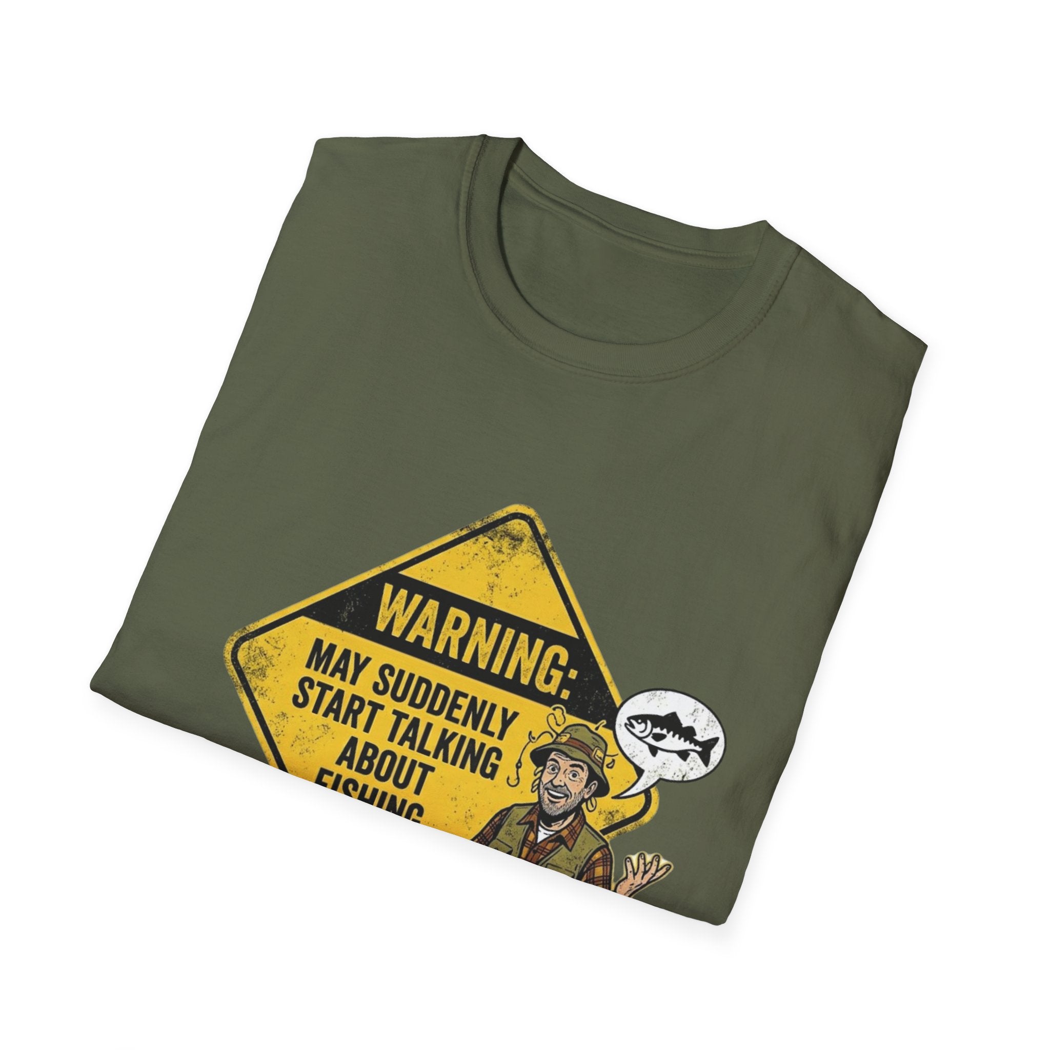 Warning May Suddenly Start Talking About Fishing T-Shirt | Fishing Shirt, Fisherman Graphic