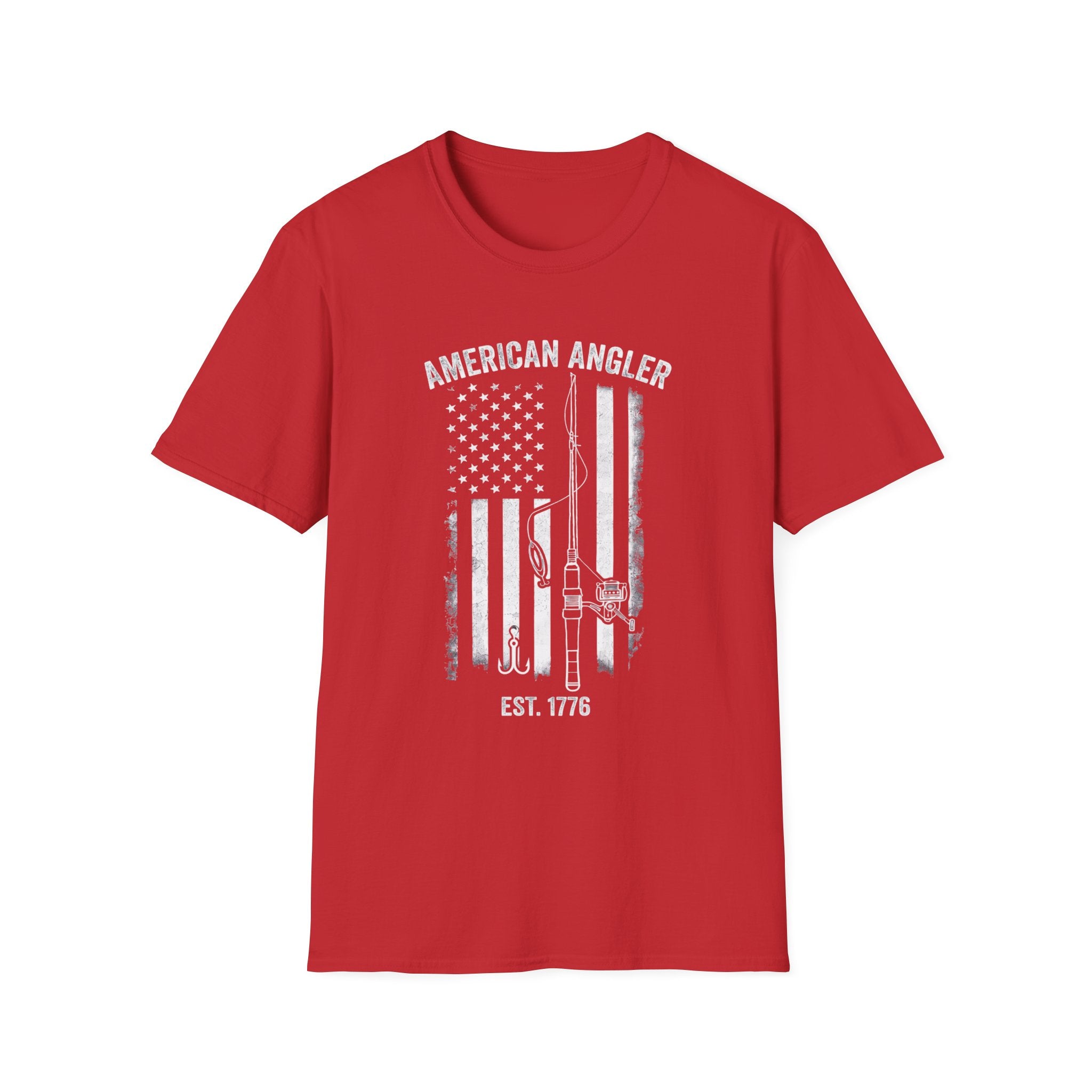 American Angler Flag T-Shirt | Fishing Lures, Est. 1776