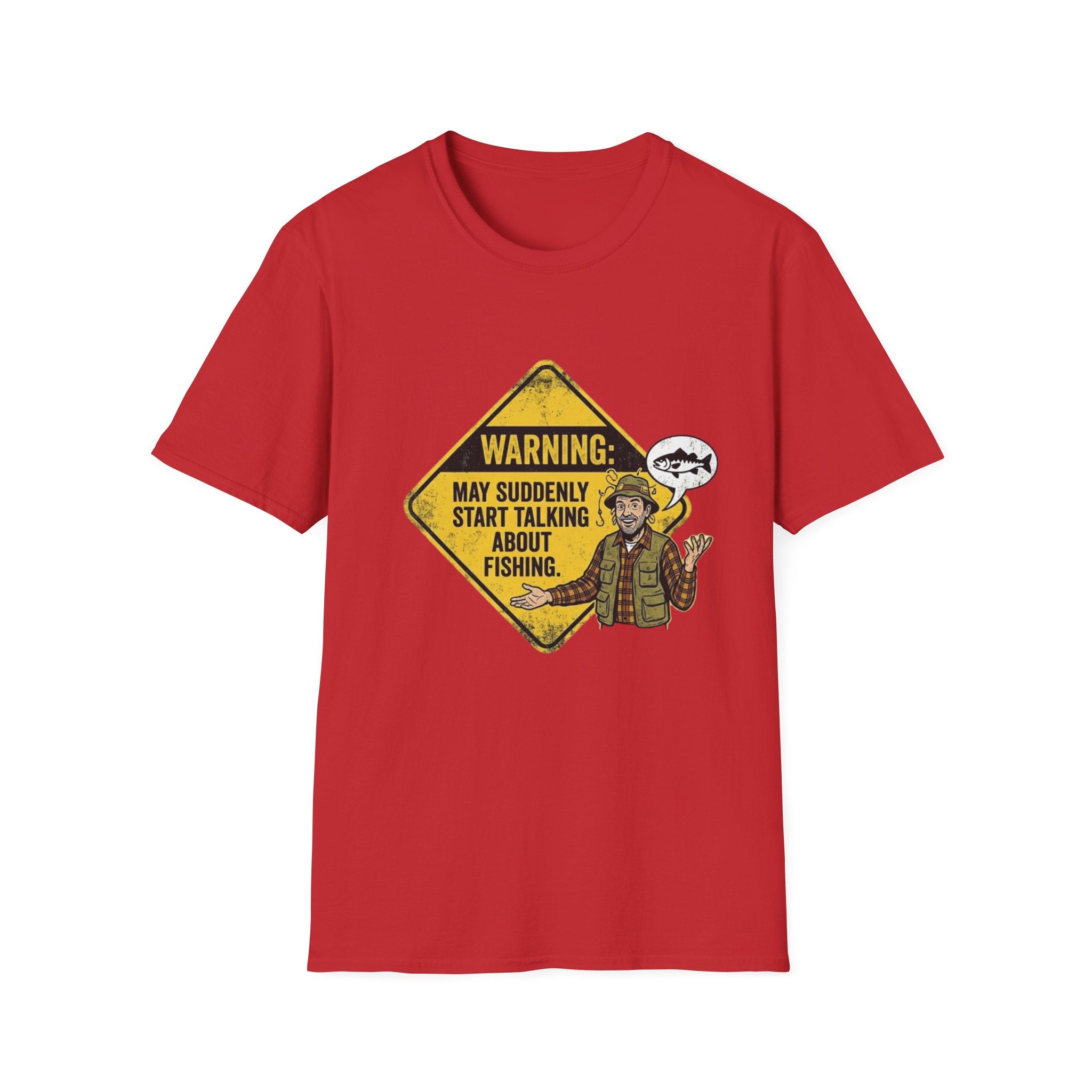 Warning May Suddenly Start Talking About Fishing T-Shirt | Fishing Shirt, Fisherman Graphic
