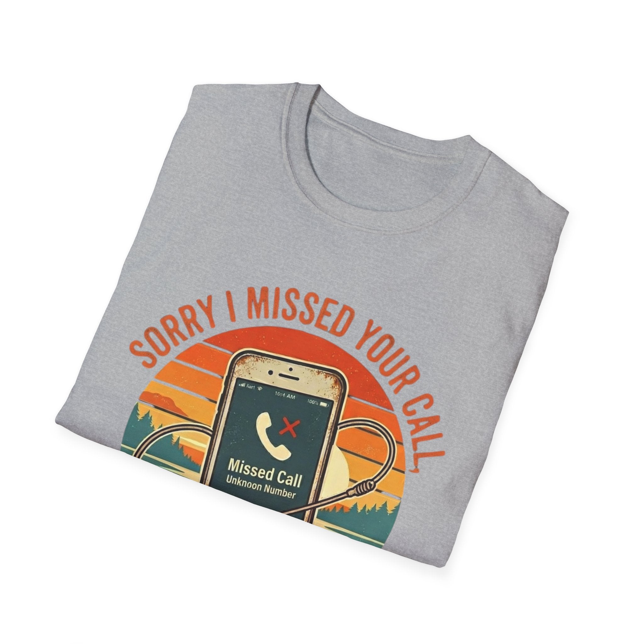 Missed Your Call Phone Graphic T-Shirt | Retro Sunset, I Was on the Other Line