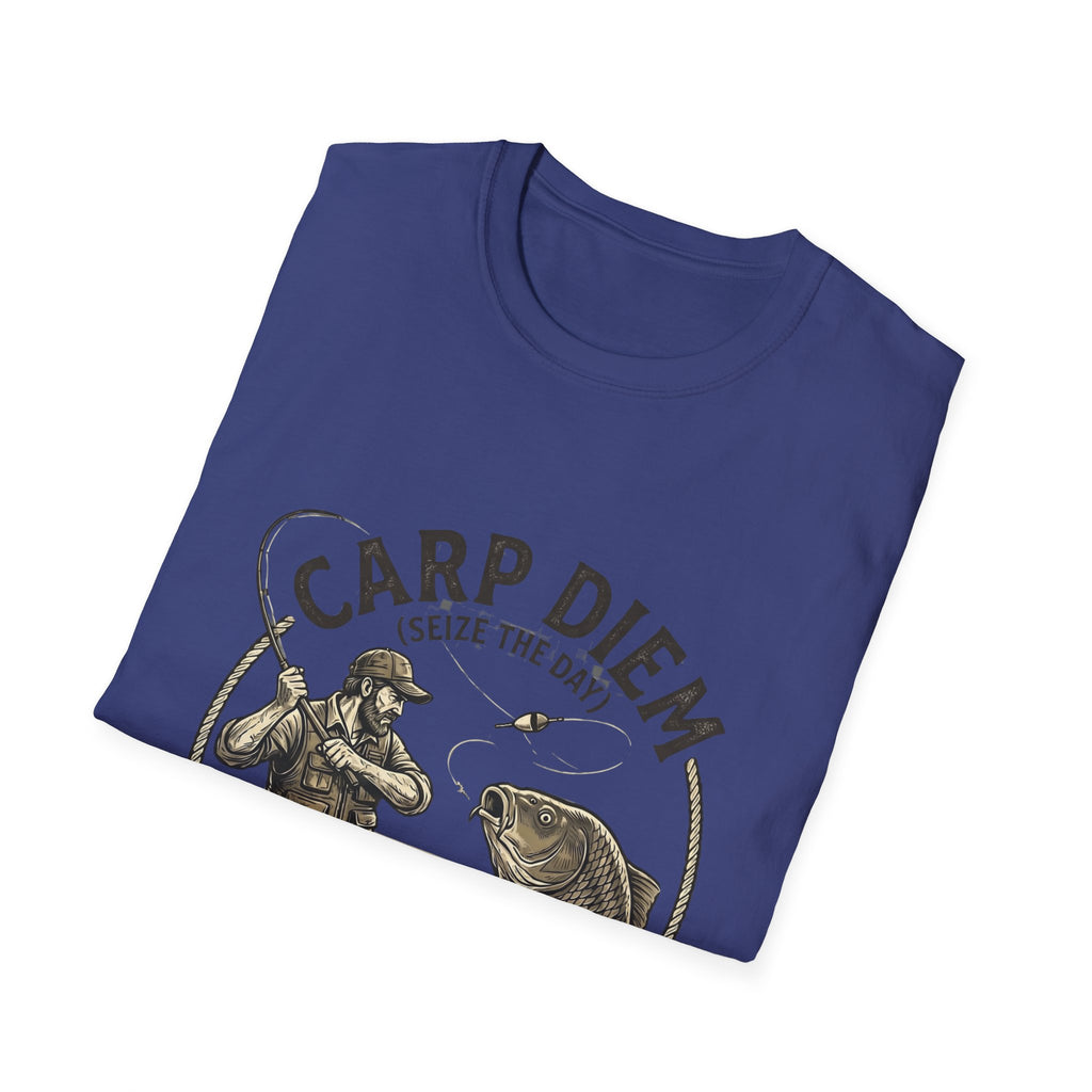 Carp Diem Fishing Graphic T-Shirt | Angler Vintage Fish Design