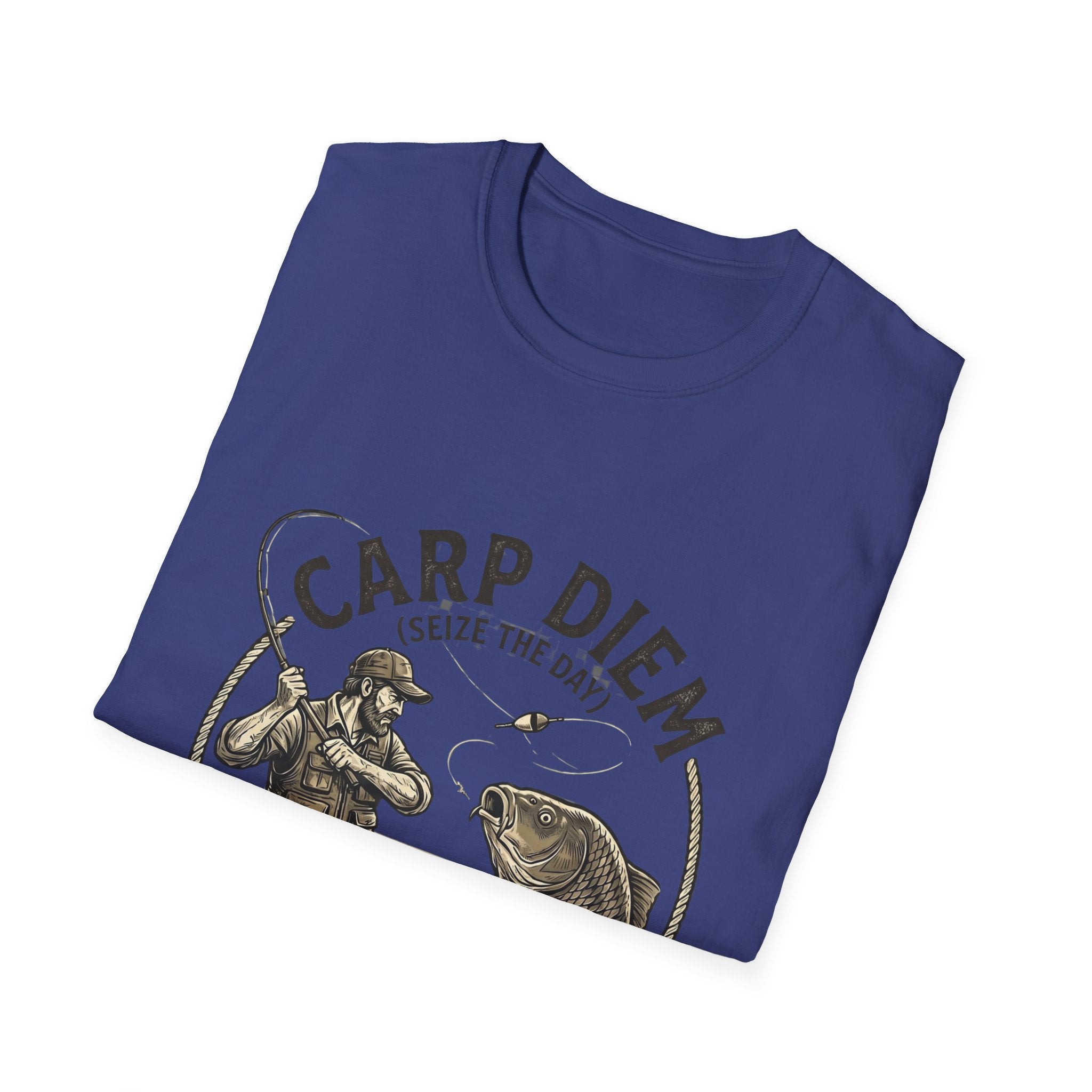 Carp Diem Fishing Graphic T-Shirt | Angler Vintage Fish Design