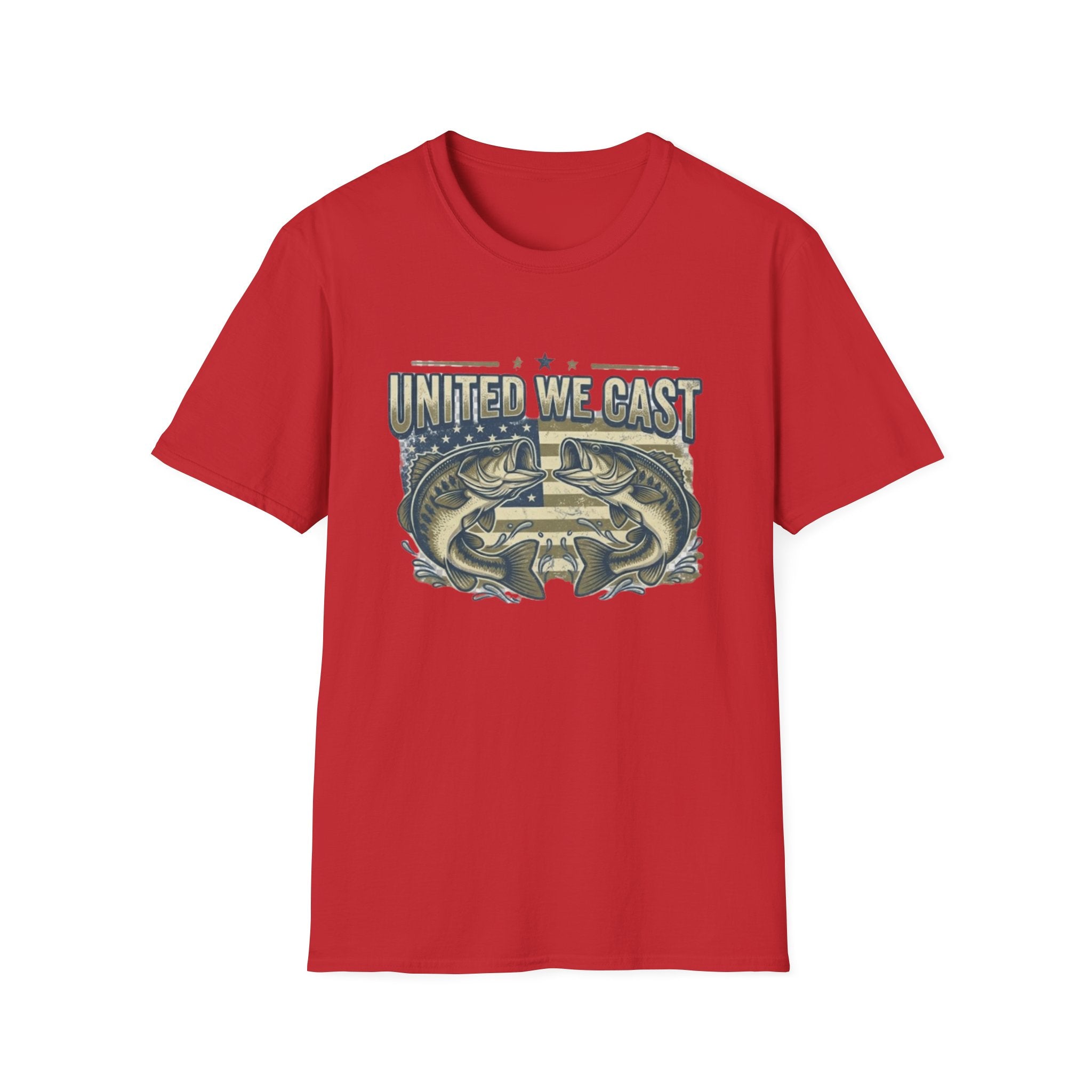 United We Cast fishing graphic T-Shirt | bass lure anglers tee