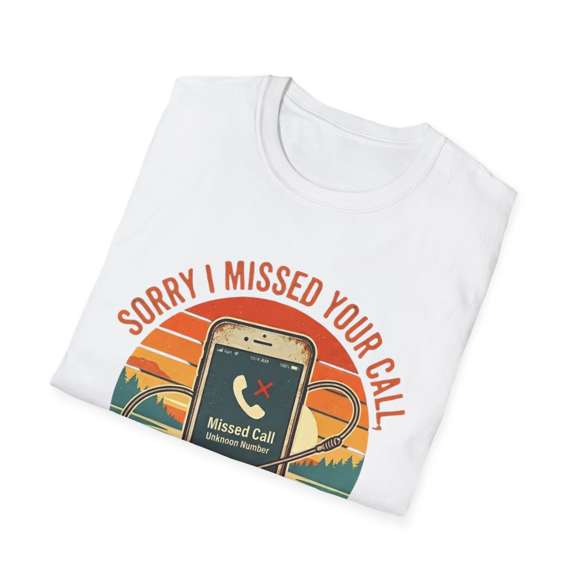 Missed Your Call Phone Graphic T-Shirt | Retro Sunset, I Was on the Other Line