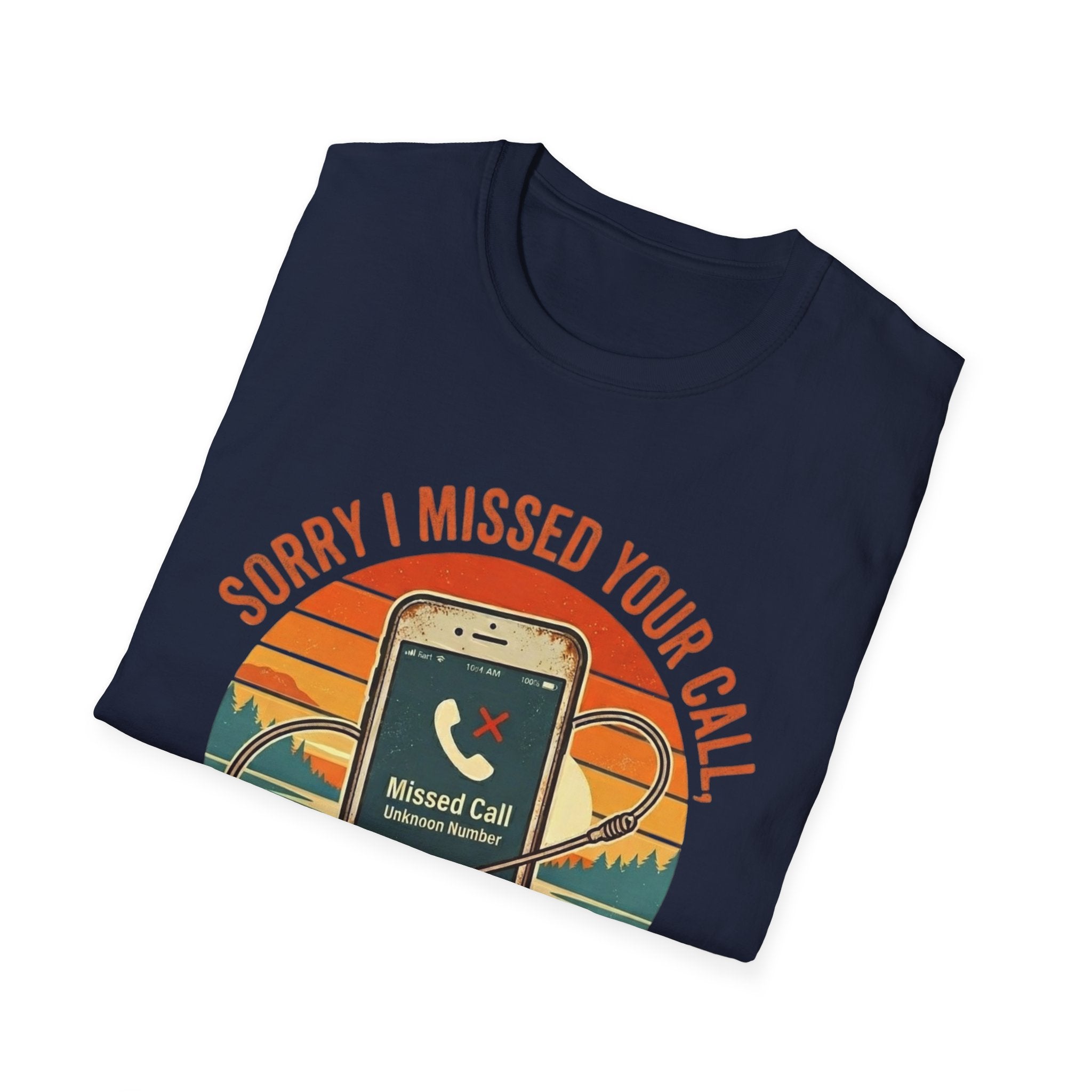 Missed Your Call Phone Graphic T-Shirt | Retro Sunset, I Was on the Other Line