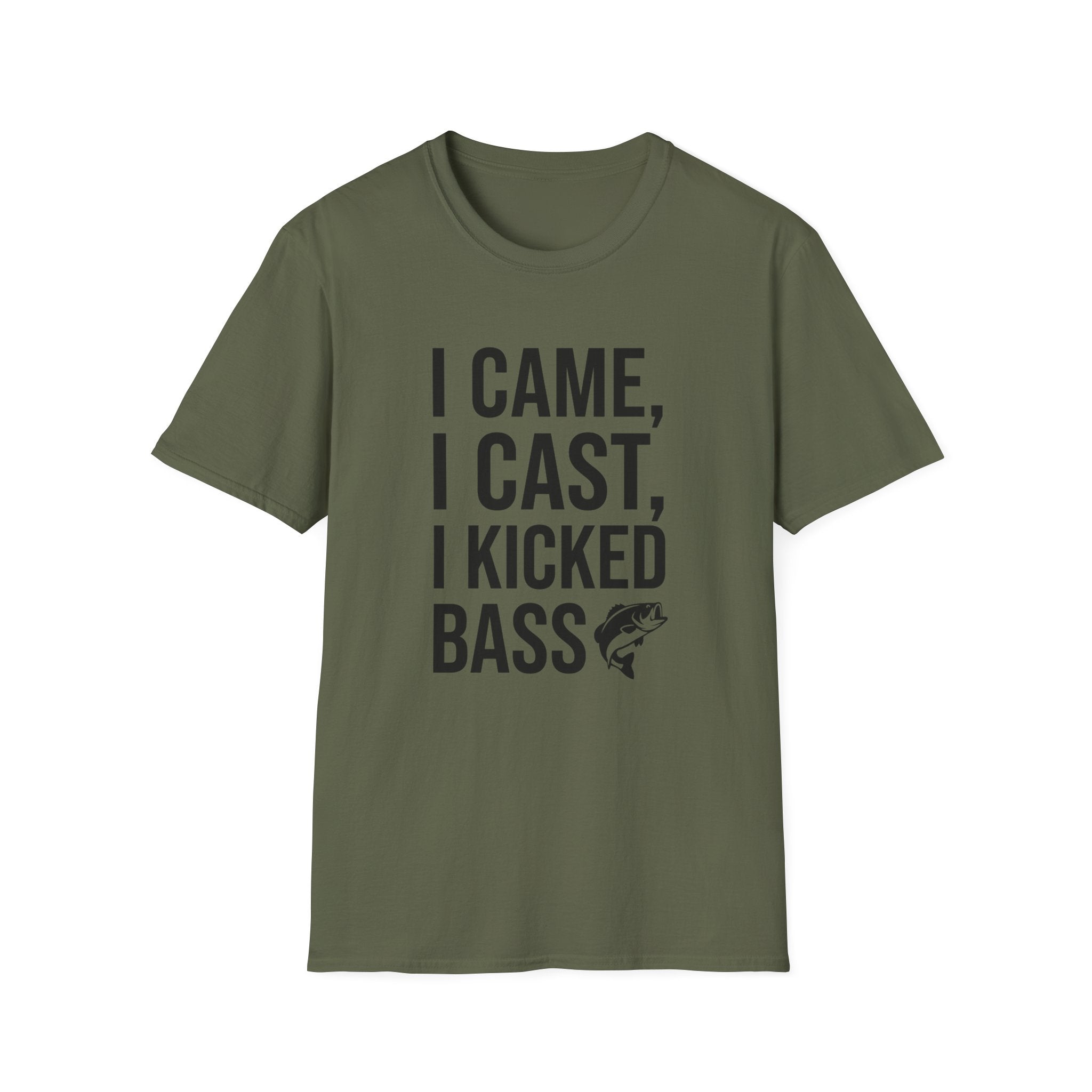 I Came I Cast I Kicked Bass T-Shirt | Fishing Shirt, Bass Graphic