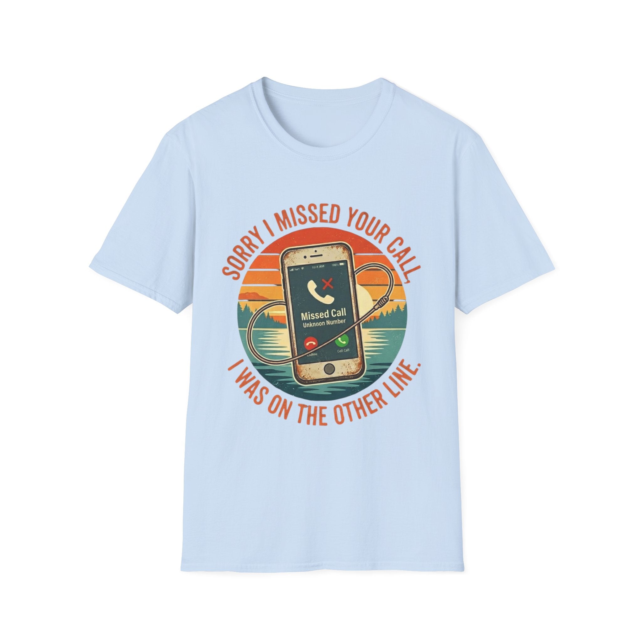 Missed Your Call Phone Graphic T-Shirt | Retro Sunset, I Was on the Other Line