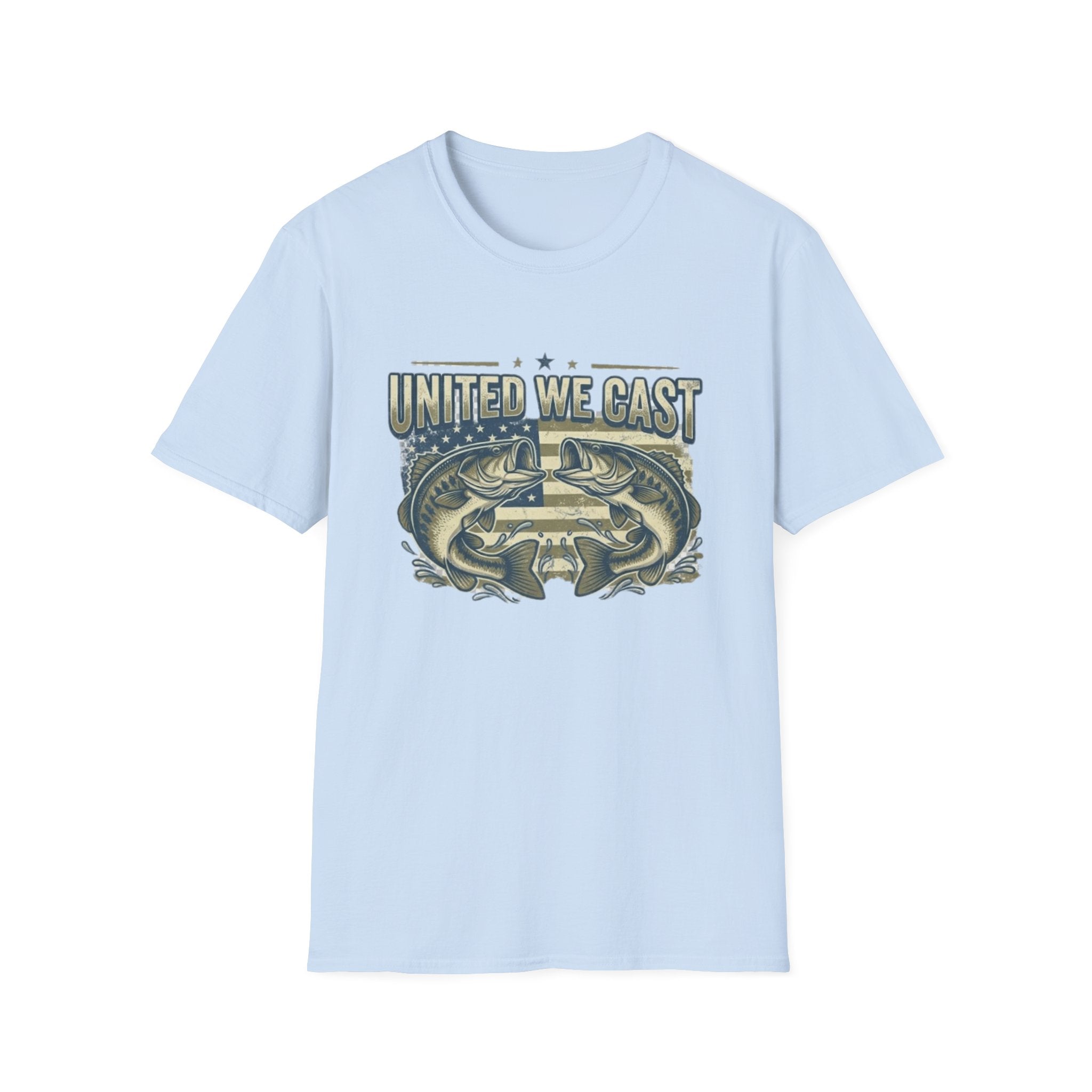 United We Cast fishing graphic T-Shirt | bass lure anglers tee