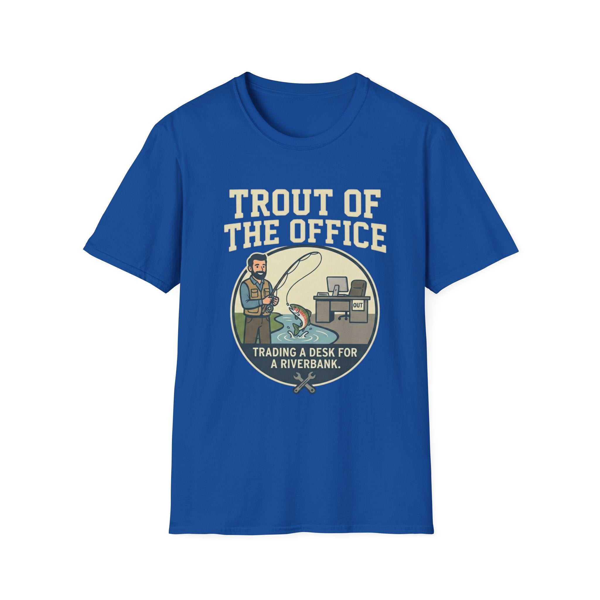 Trout of the Office T-Shirt | Fishing Humor, Office to Riverbank Design