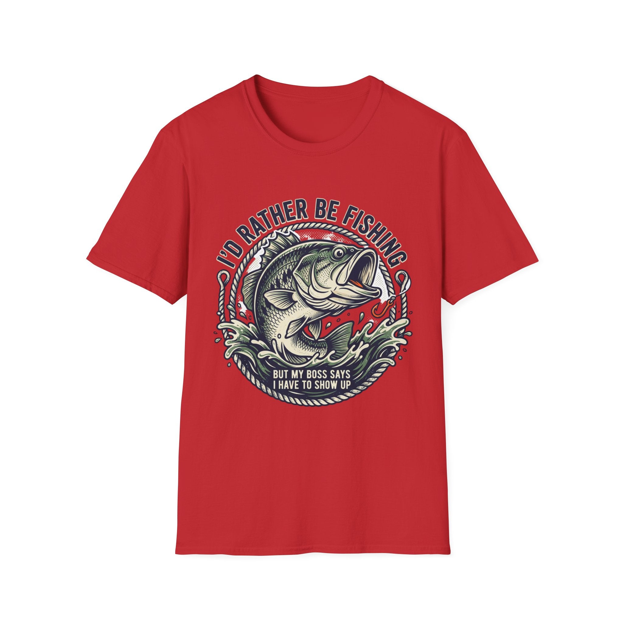 I'd Rather Be Fishing shirt | Bass Lure Fishing Graphic Tee