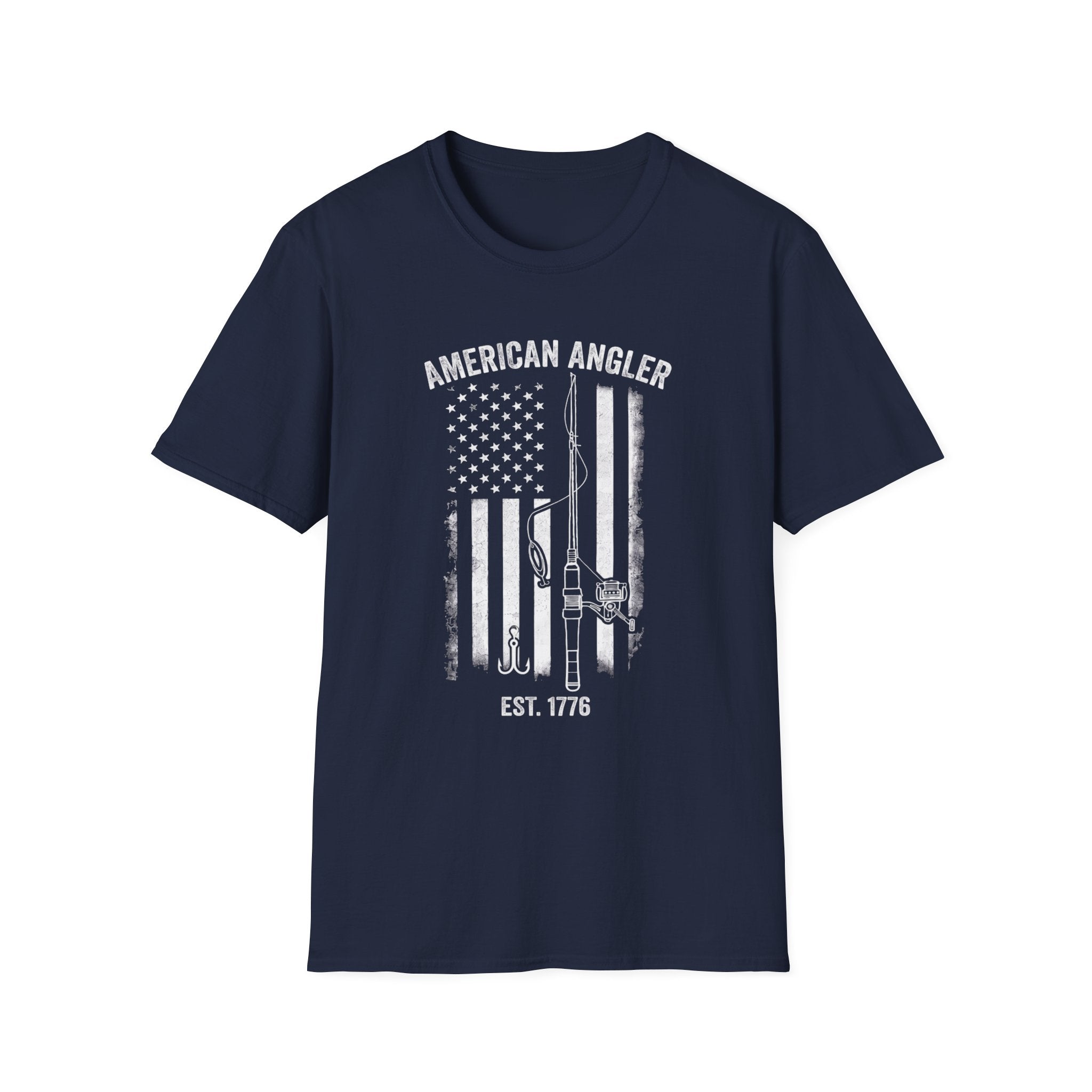 American Angler Flag T-Shirt | Fishing Lures, Est. 1776