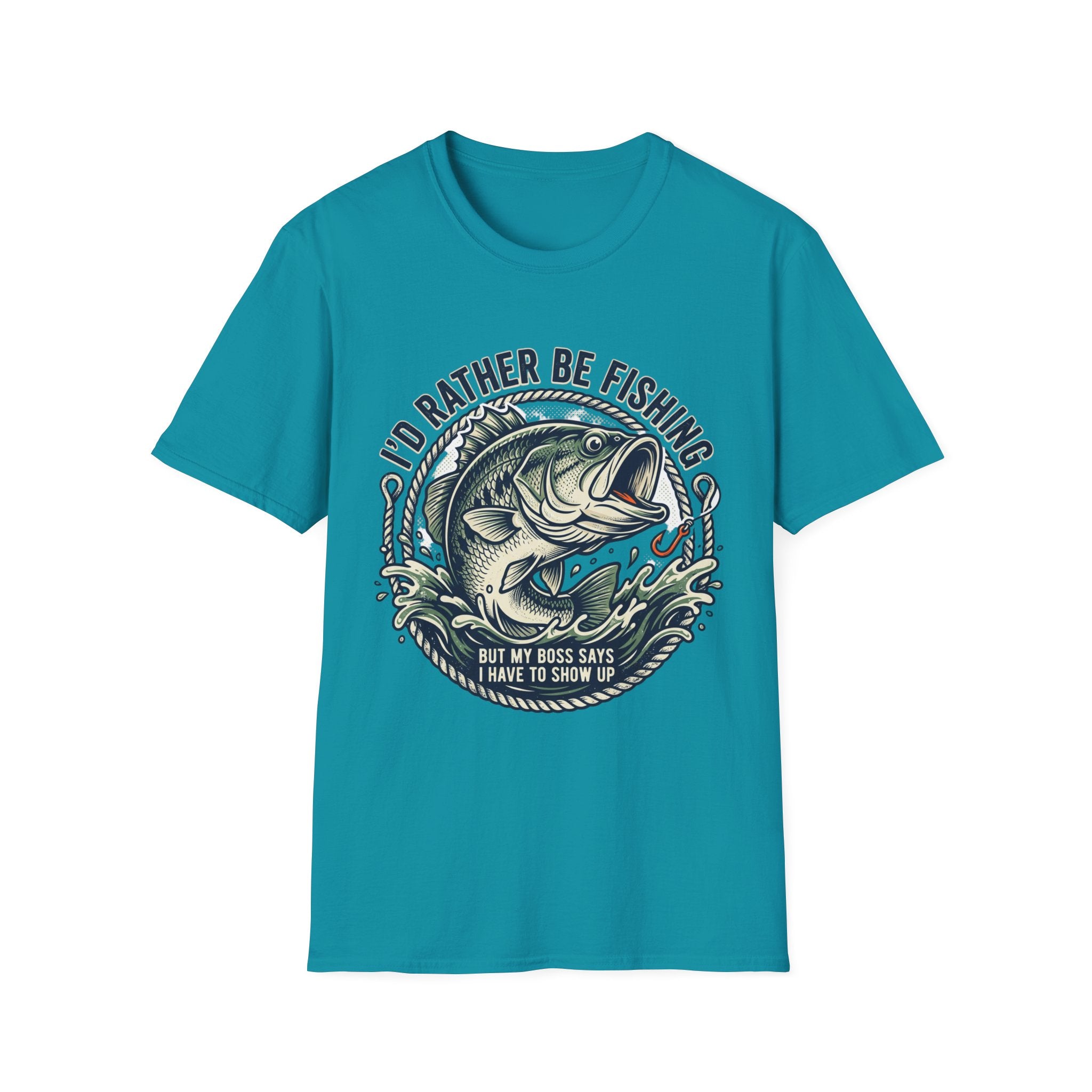 I'd Rather Be Fishing shirt | Bass Lure Fishing Graphic Tee