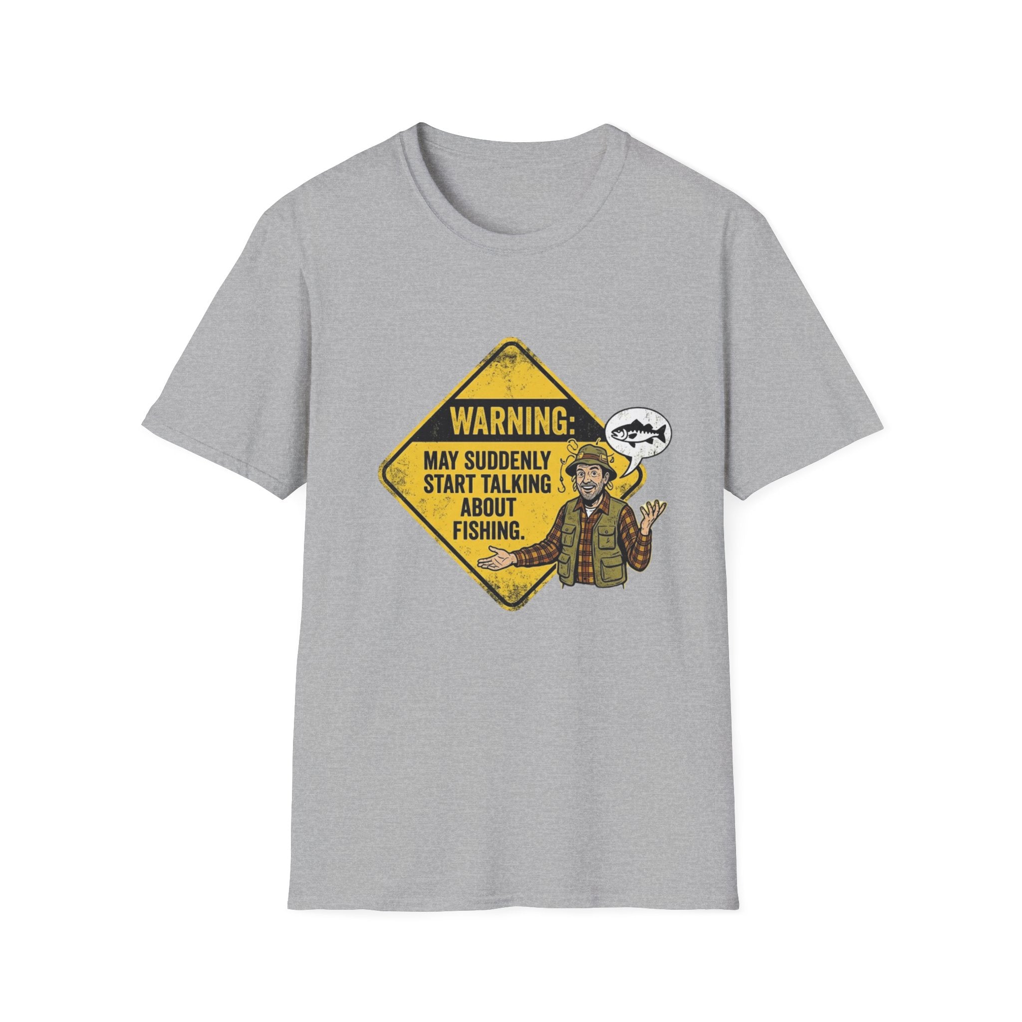 Warning May Suddenly Start Talking About Fishing T-Shirt | Fishing Shirt, Fisherman Graphic