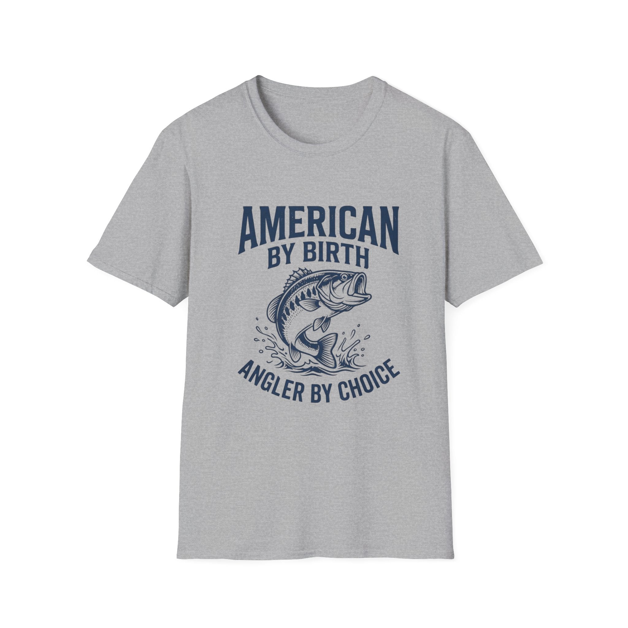 American by Birth Angler by Choice T-Shirt | Fishing Bass Graphic Tee