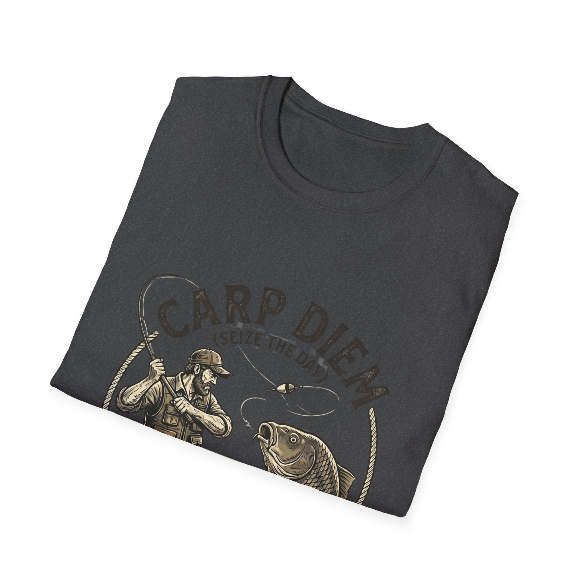 Carp Diem Fishing Graphic T-Shirt | Angler Vintage Fish Design